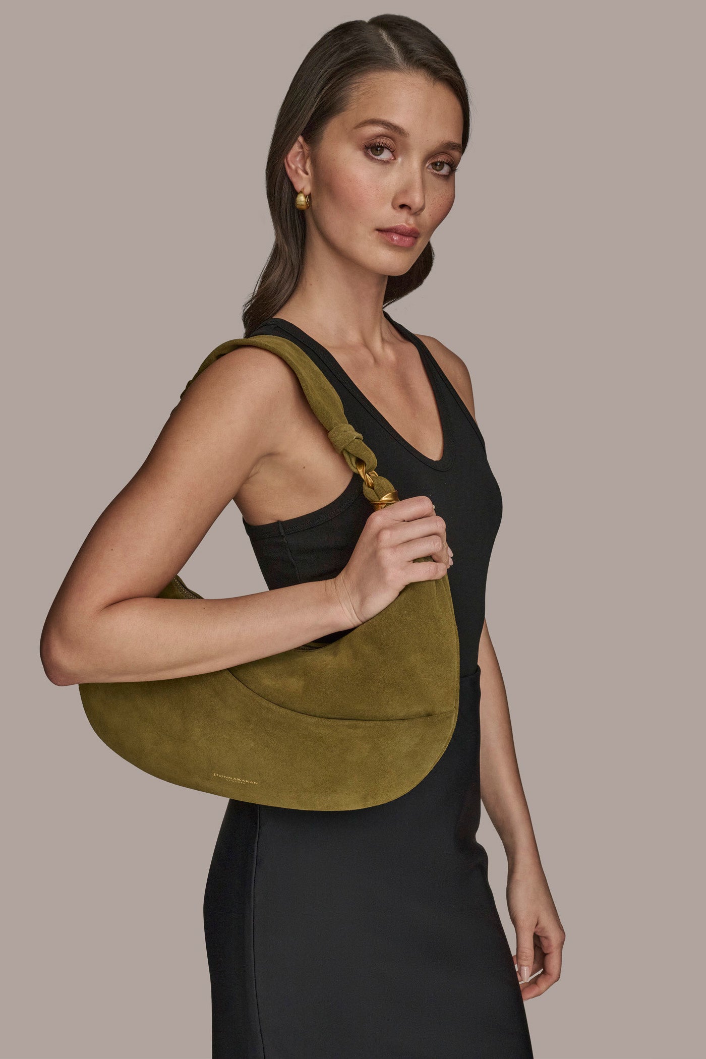 GABARDINE SUEDE SHOULDER BAG | View 2 | Bags GABARDINE SUEDE SHOULDER BAG | View 2 | Bags