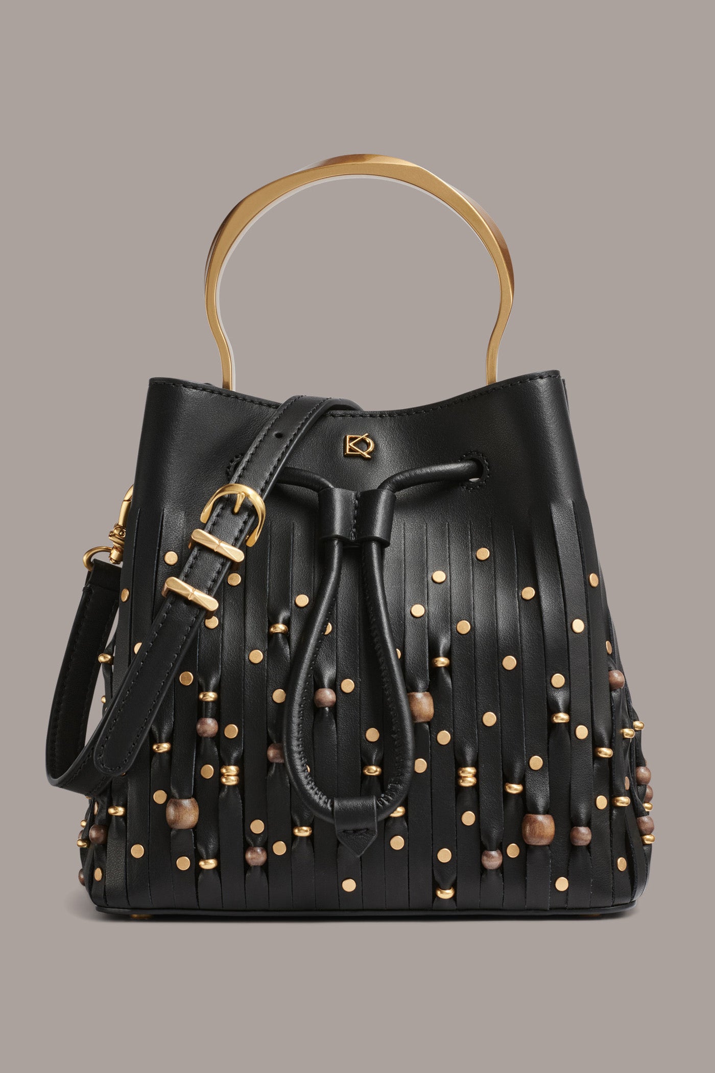 LAWRENCE BEADED LASER-CUT BUCKET BAG | View 1 | Bags LAWRENCE BEADED LASER-CUT BUCKET BAG | View 1 | Bags