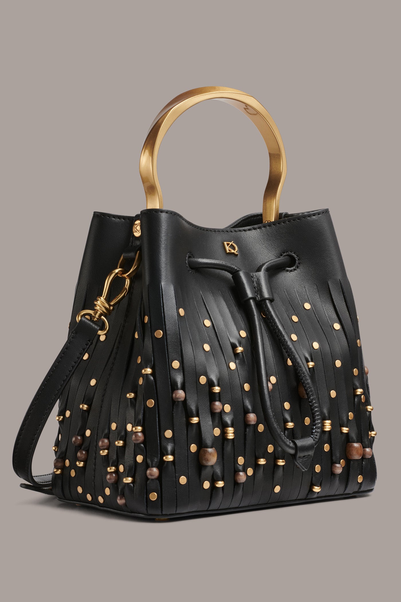 LAWRENCE BEADED LASER-CUT BUCKET BAG VIEW 3 | Bucket Bags LAWRENCE BEADED LASER-CUT BUCKET BAG VIEW 3 | Bucket Bags
