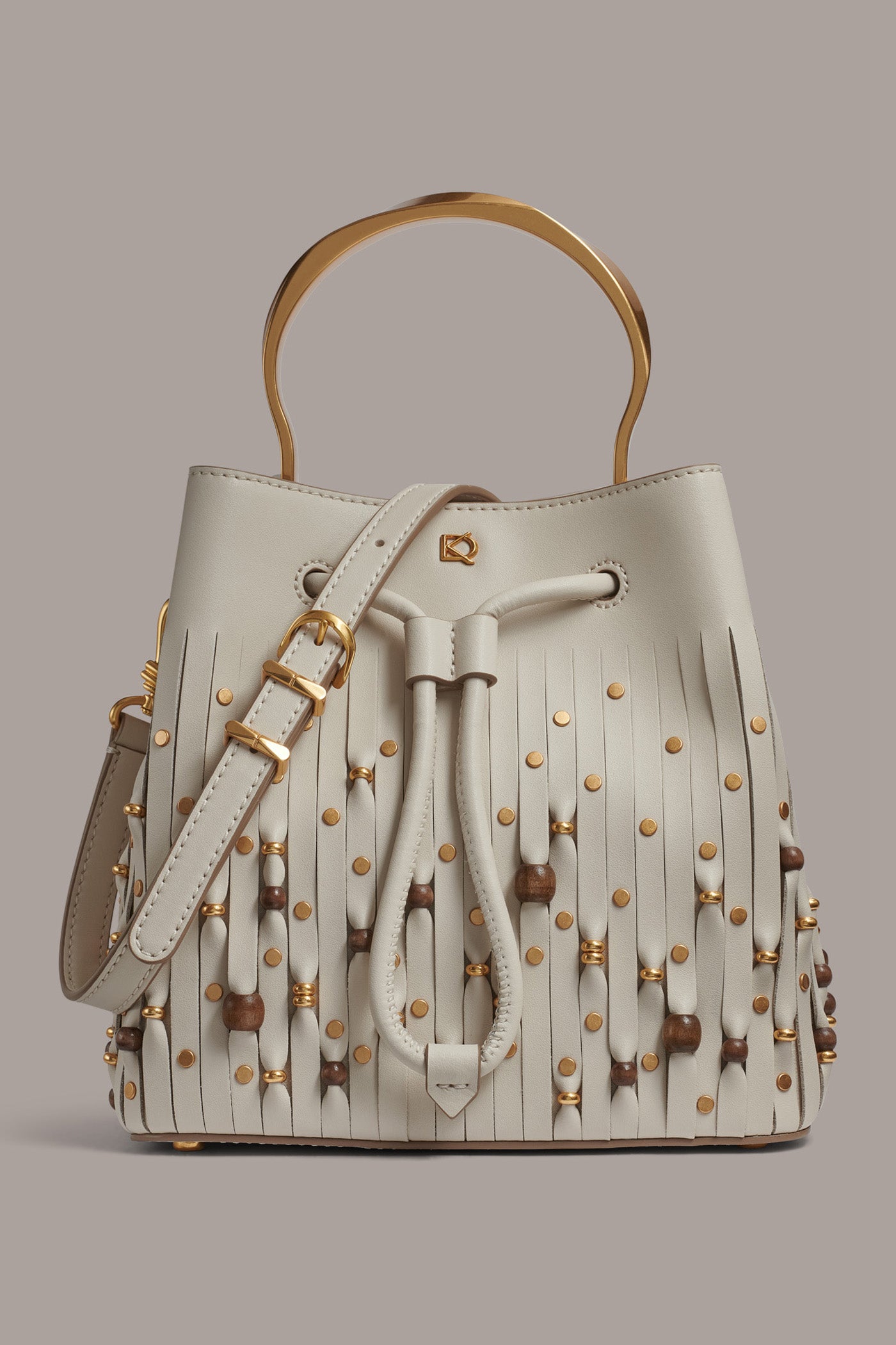 LAWRENCE BEADED LASER-CUT BUCKET BAG | View 1 | Bags LAWRENCE BEADED LASER-CUT BUCKET BAG | View 1 | Bags