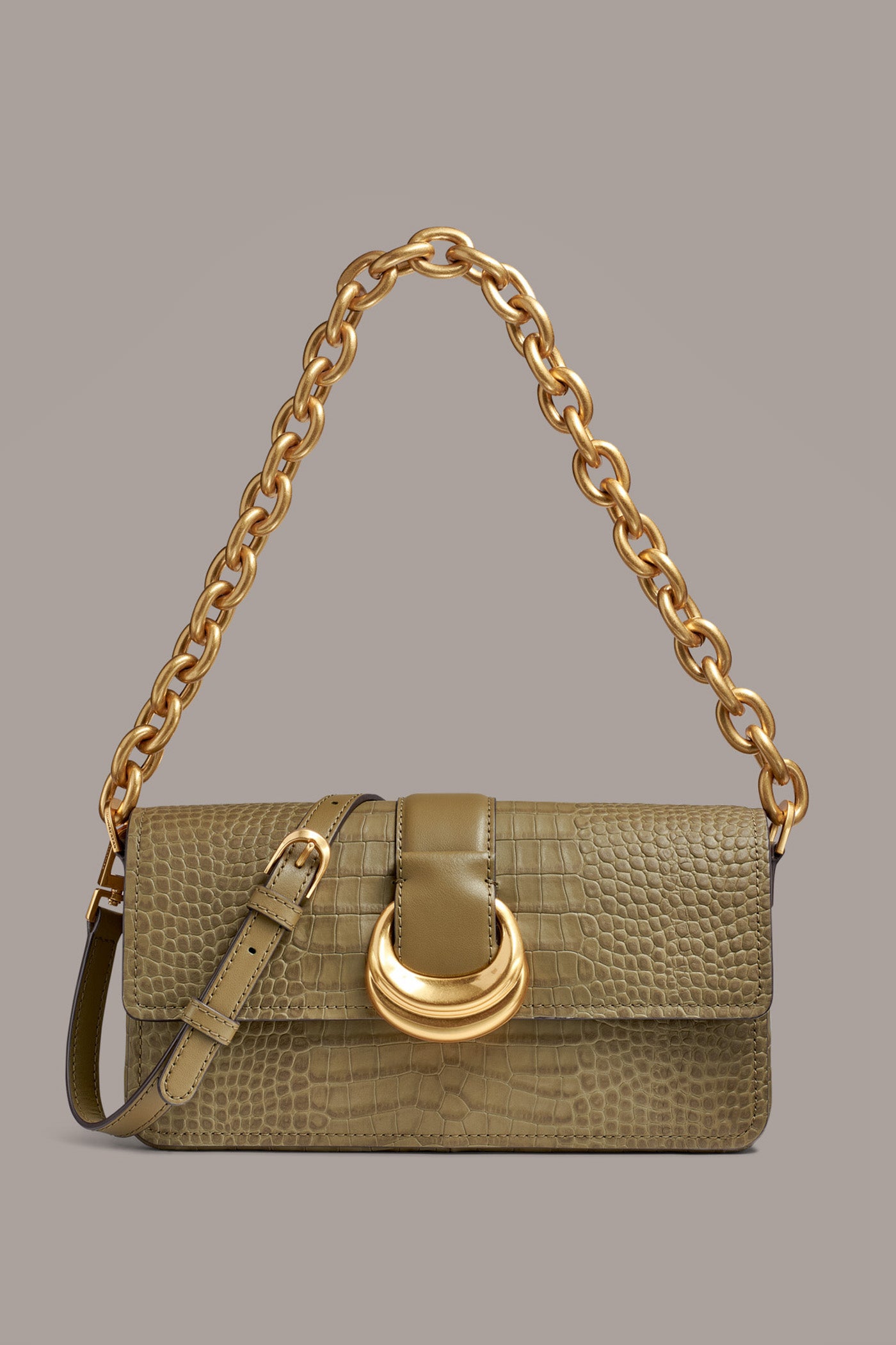 VALLEY STREAM CROC-EFFECT SHOULDER BAG | View 1 | Shoulder & Hobo Bags VALLEY STREAM CROC-EFFECT SHOULDER BAG | View 1 | Shoulder & Hobo Bags