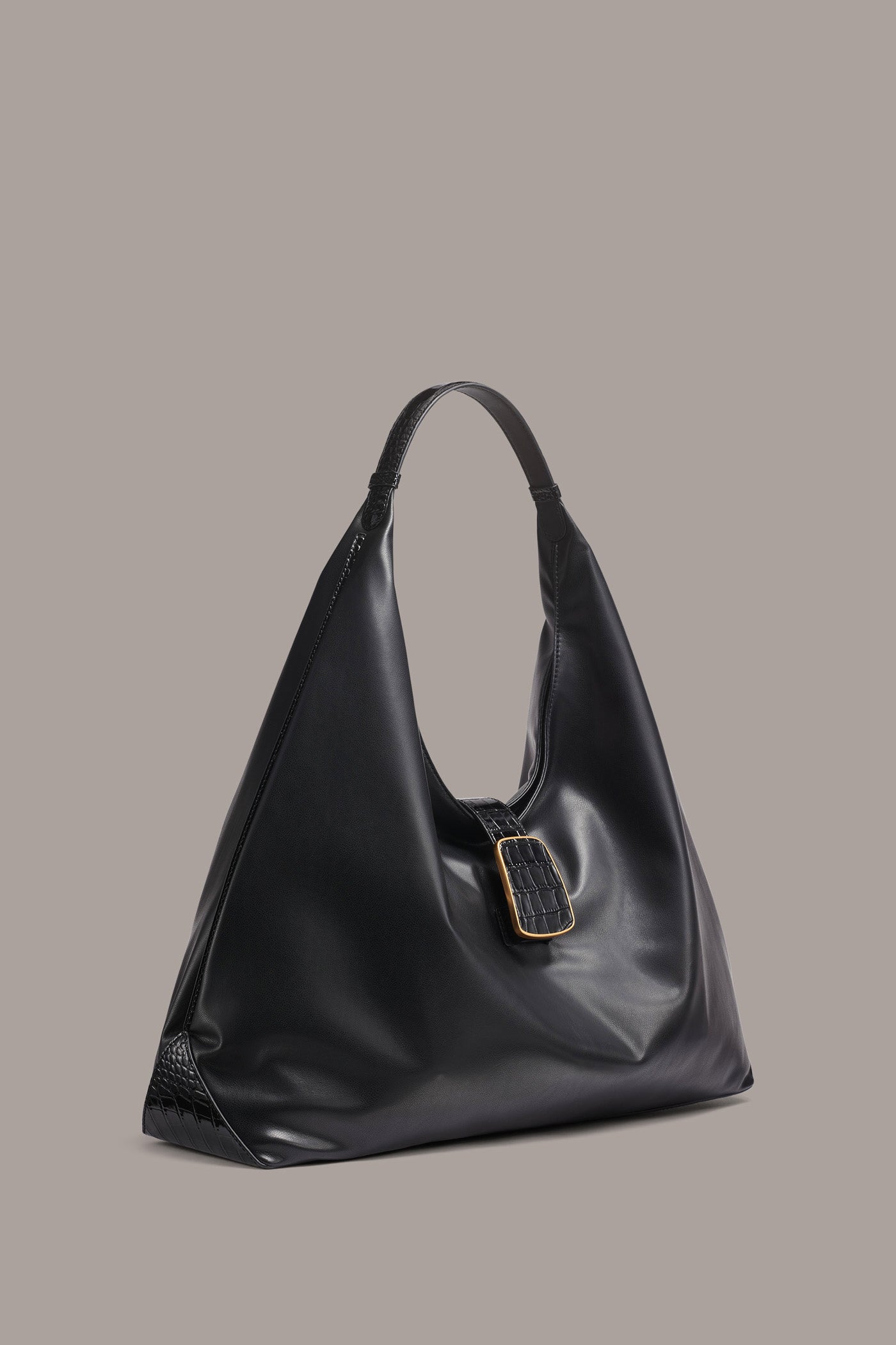 PERCALE CROC-PANELED SHOULDER BAG VIEW 4 | New Arrivals PERCALE CROC-PANELED SHOULDER BAG VIEW 4 | New Arrivals