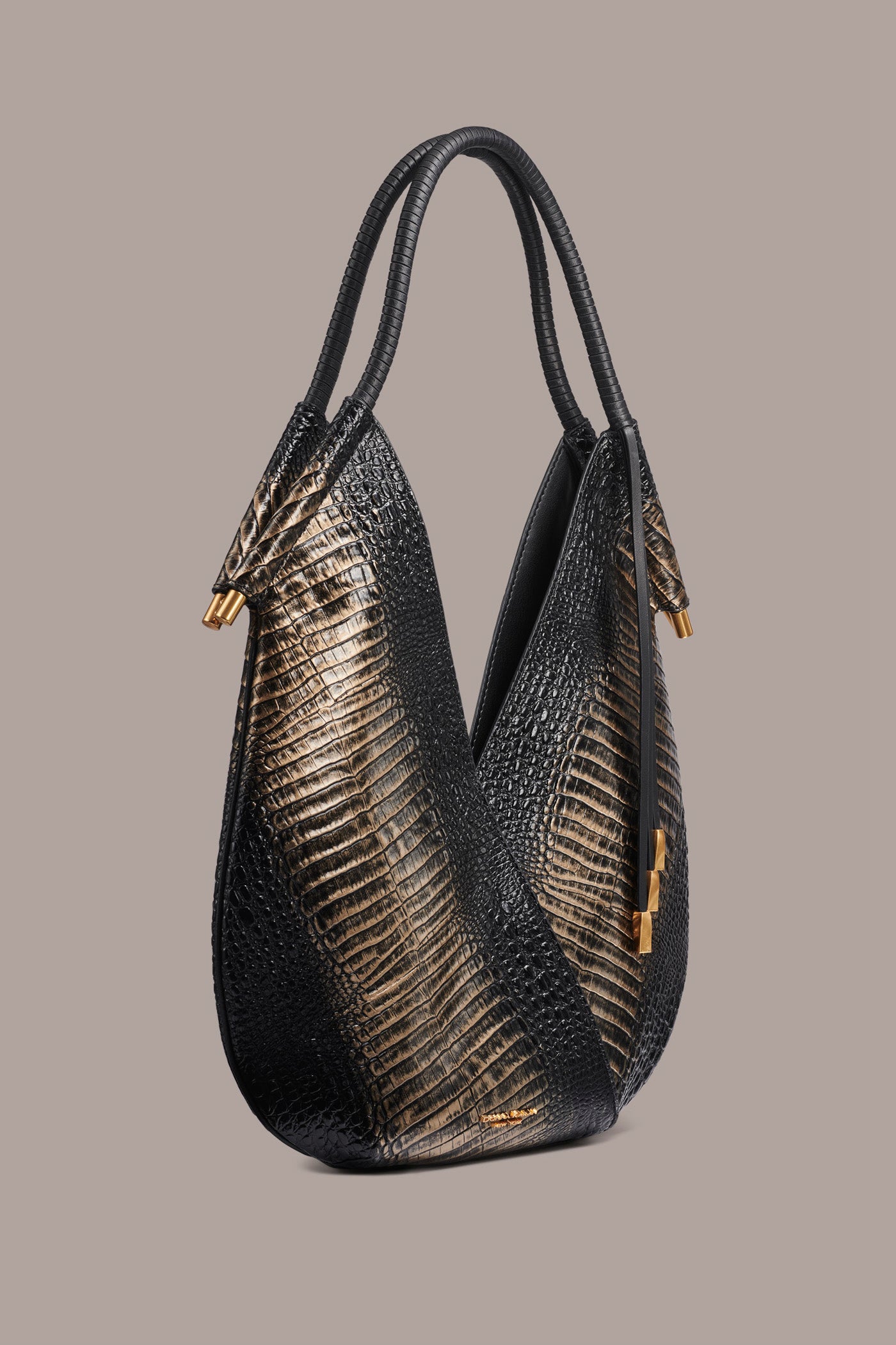 BALDWIN CROC-EFFECT MINI SHOULDER BAG VIEW 3 BALDWIN CROC-EFFECT MINI SHOULDER BAG VIEW 3