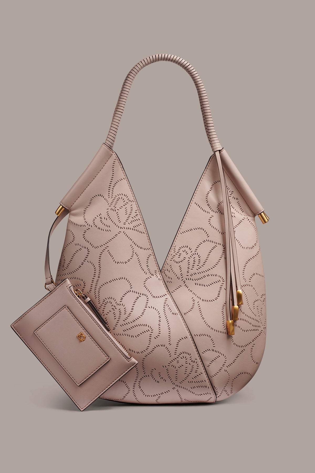 Baldwin Floral Leather Mini Shoulder Bag | Donna Karan