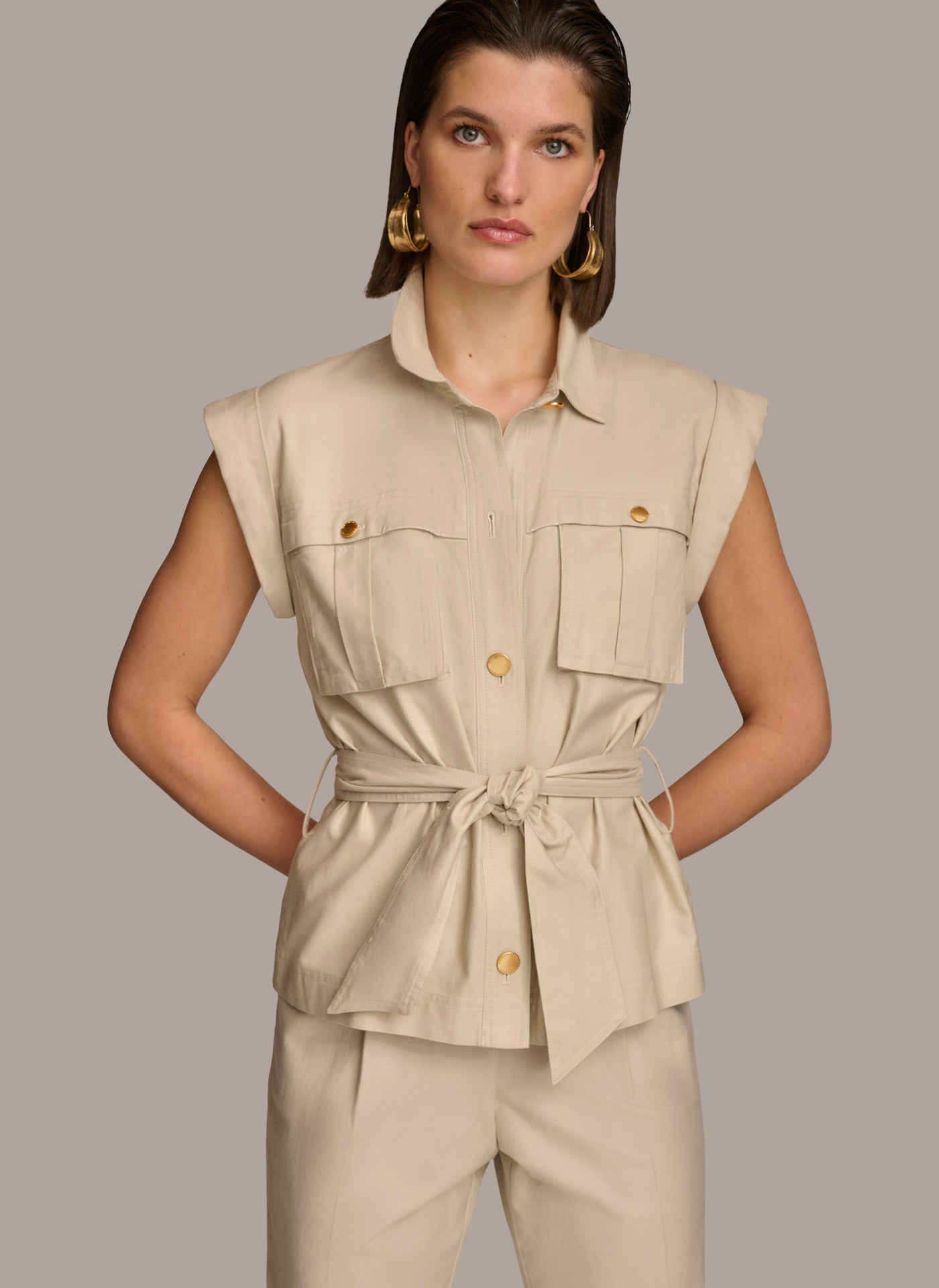 BELTED JACKET WITH POCKETS | View 1 | Summer Collection BELTED JACKET WITH POCKETS | View 1 | Summer Collection