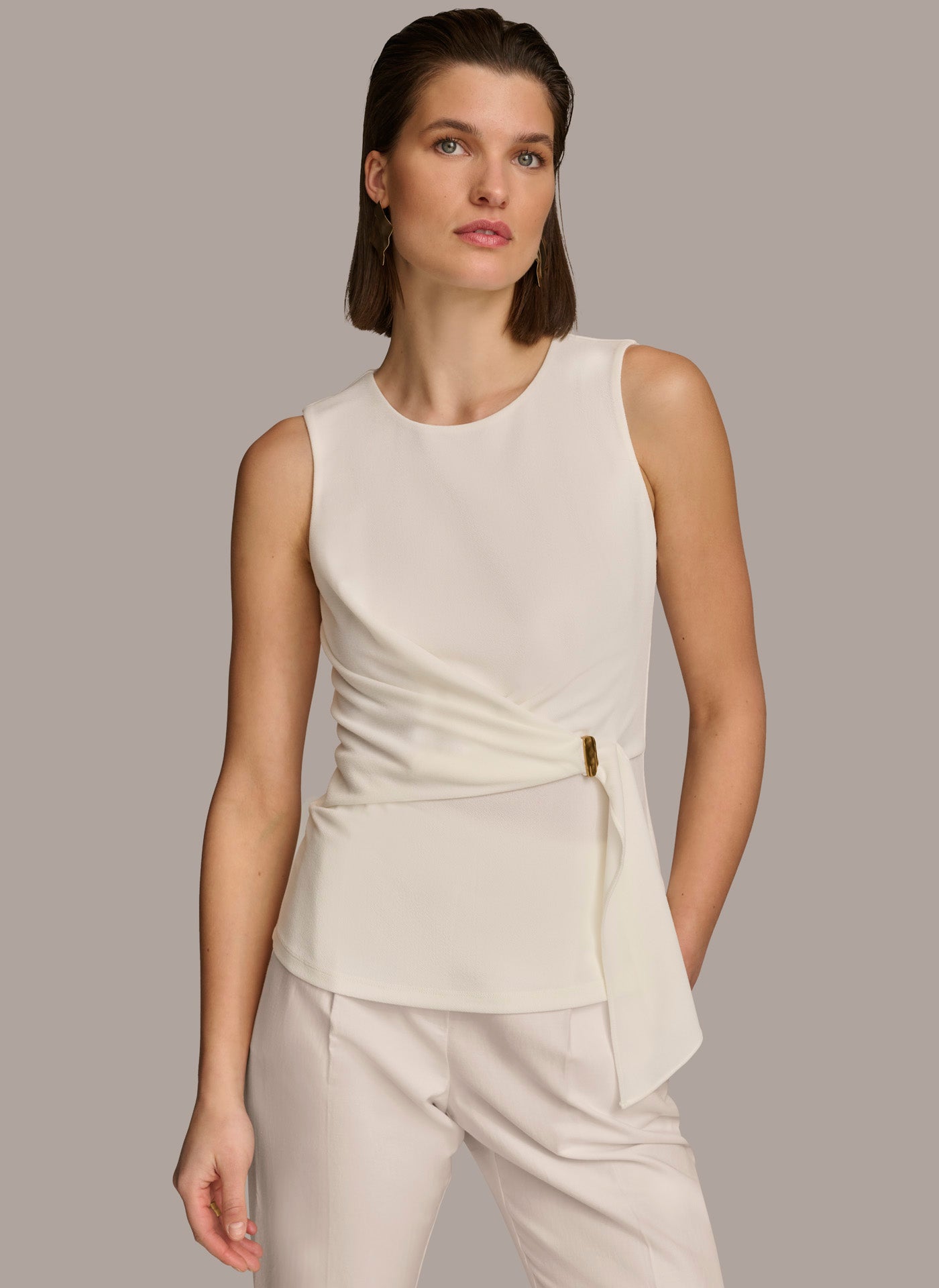 CREW NECK WRAP TOP | View 1 | Last Chance CREW NECK WRAP TOP | View 1 | Last Chance