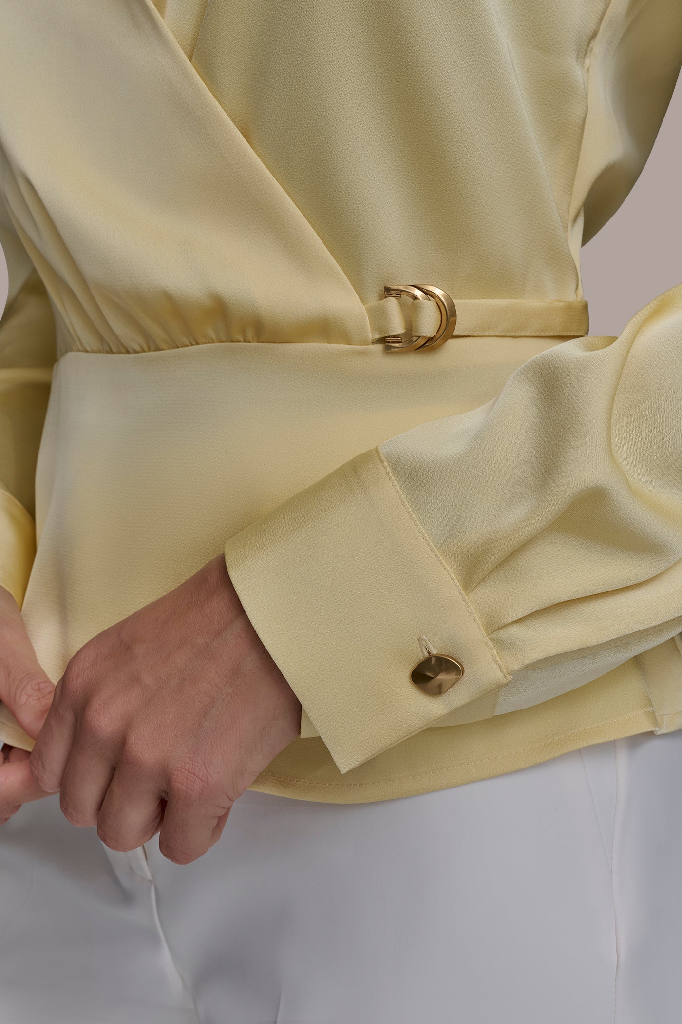 LONG SLEEVE FAUX WRAP WITH HARDWARE VIEW 5 | Clothing LONG SLEEVE FAUX WRAP WITH HARDWARE VIEW 5 | Clothing