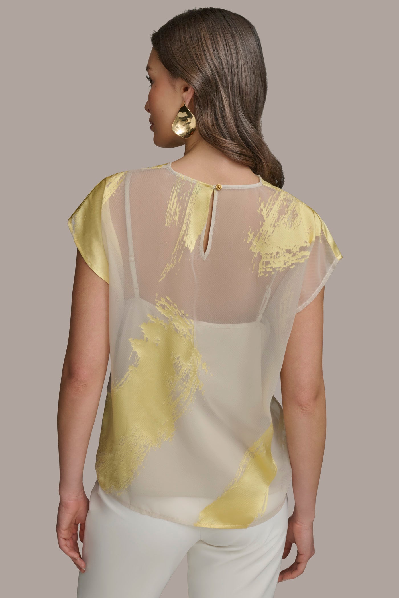 BRUSHSTROKE BURNOUT TOP | View 2 | Suits and Separates BRUSHSTROKE BURNOUT TOP | View 2 | Suits and Separates