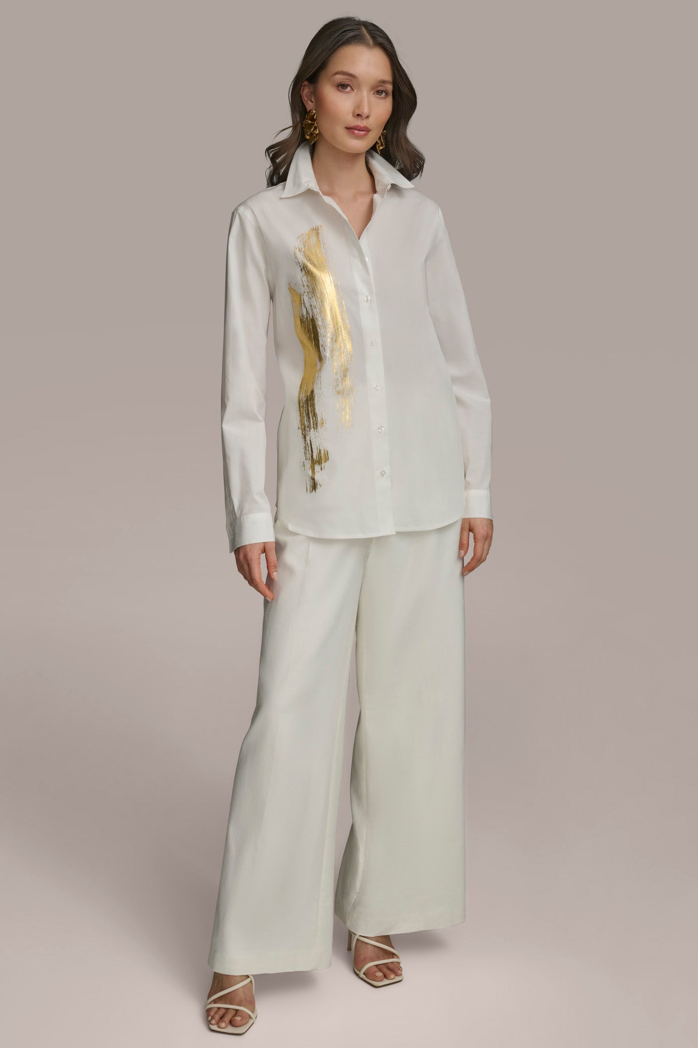 LONG SLEEVE TUNIC WITH BRUSHSTROKE PART VIEW 7 LONG SLEEVE TUNIC WITH BRUSHSTROKE PART VIEW 7