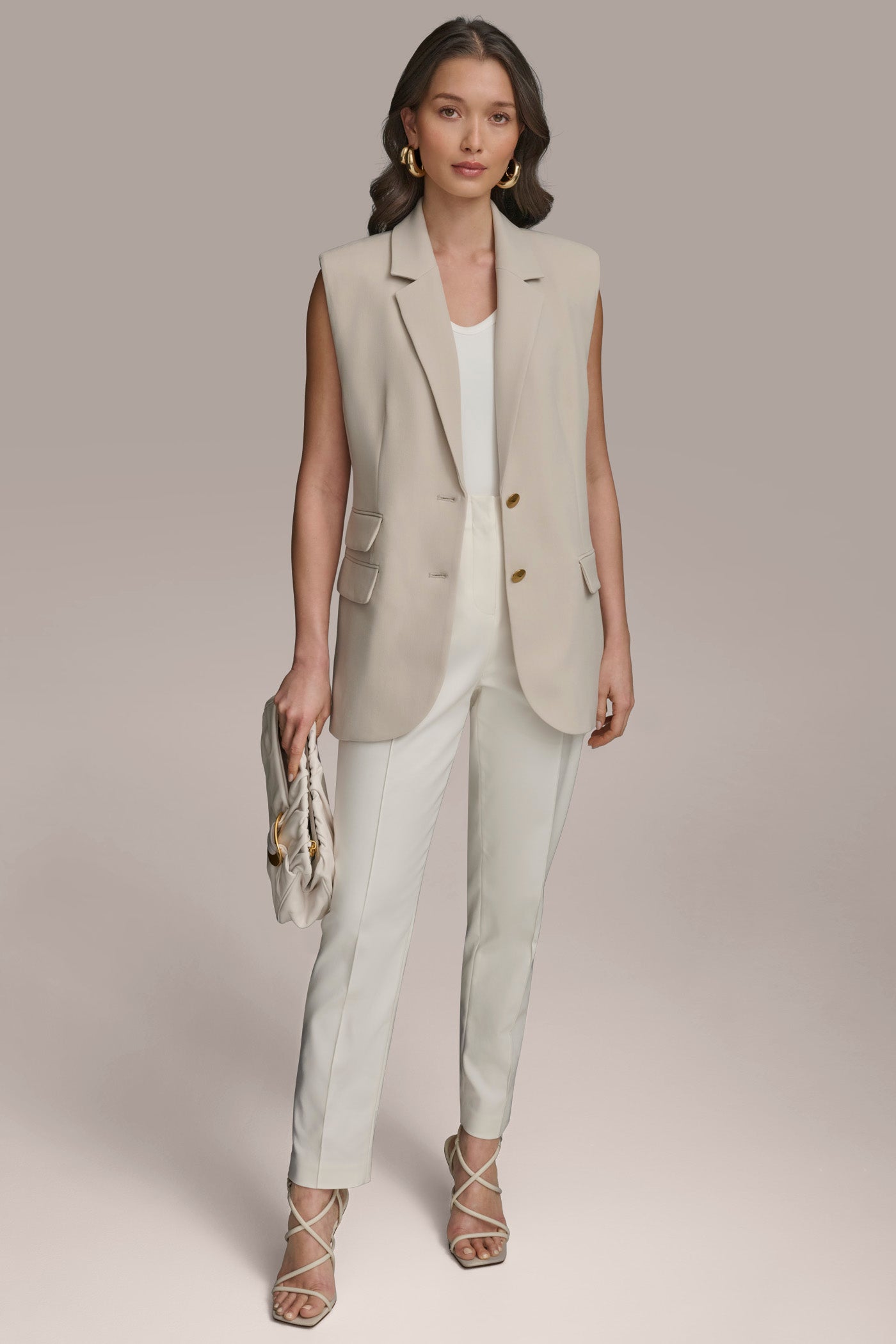 BUTTON VEST WITH POCKET DETAIL VIEW 8 | Suits and Separates BUTTON VEST WITH POCKET DETAIL VIEW 8 | Suits and Separates