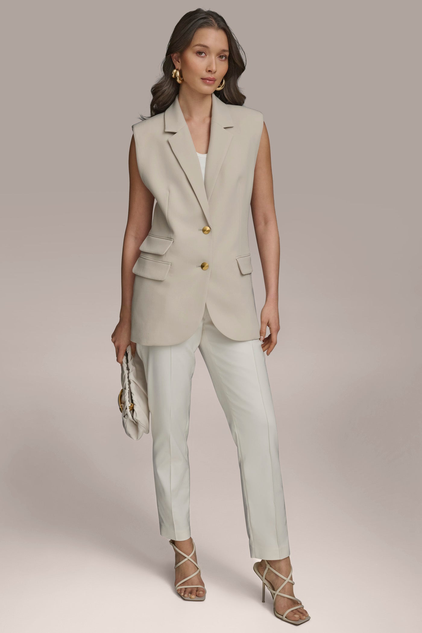 BUTTON VEST WITH POCKET DETAIL VIEW 7 | Suits and Separates BUTTON VEST WITH POCKET DETAIL VIEW 7 | Suits and Separates