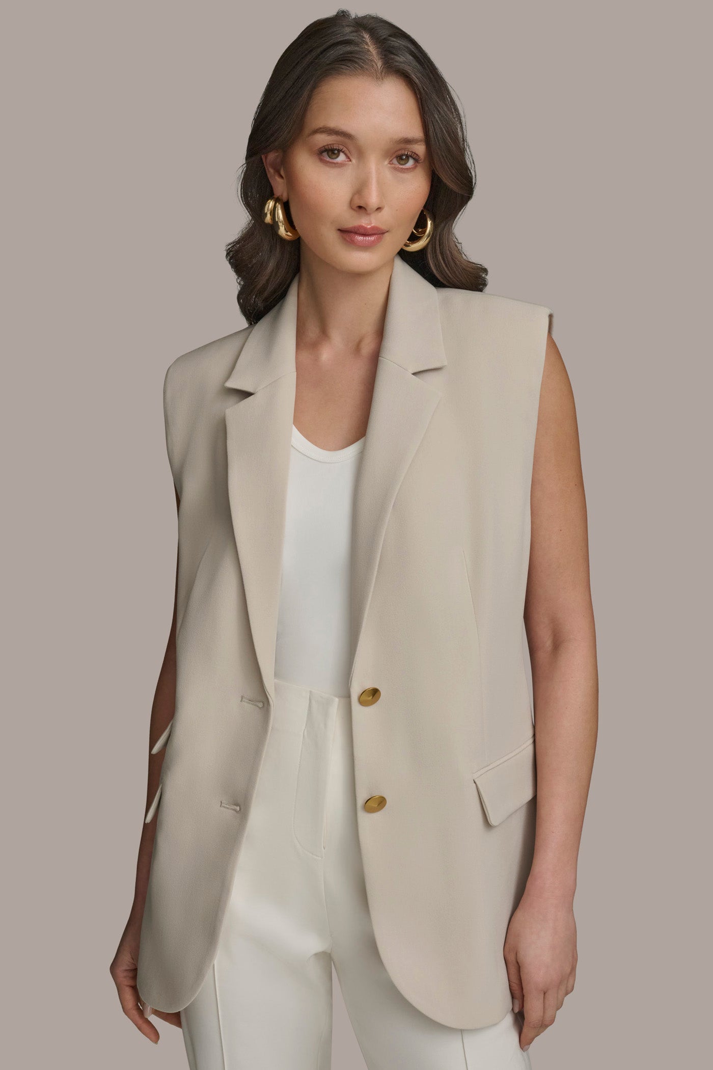 BUTTON VEST WITH POCKET DETAIL VIEW 6 | Suits and Separates BUTTON VEST WITH POCKET DETAIL VIEW 6 | Suits and Separates