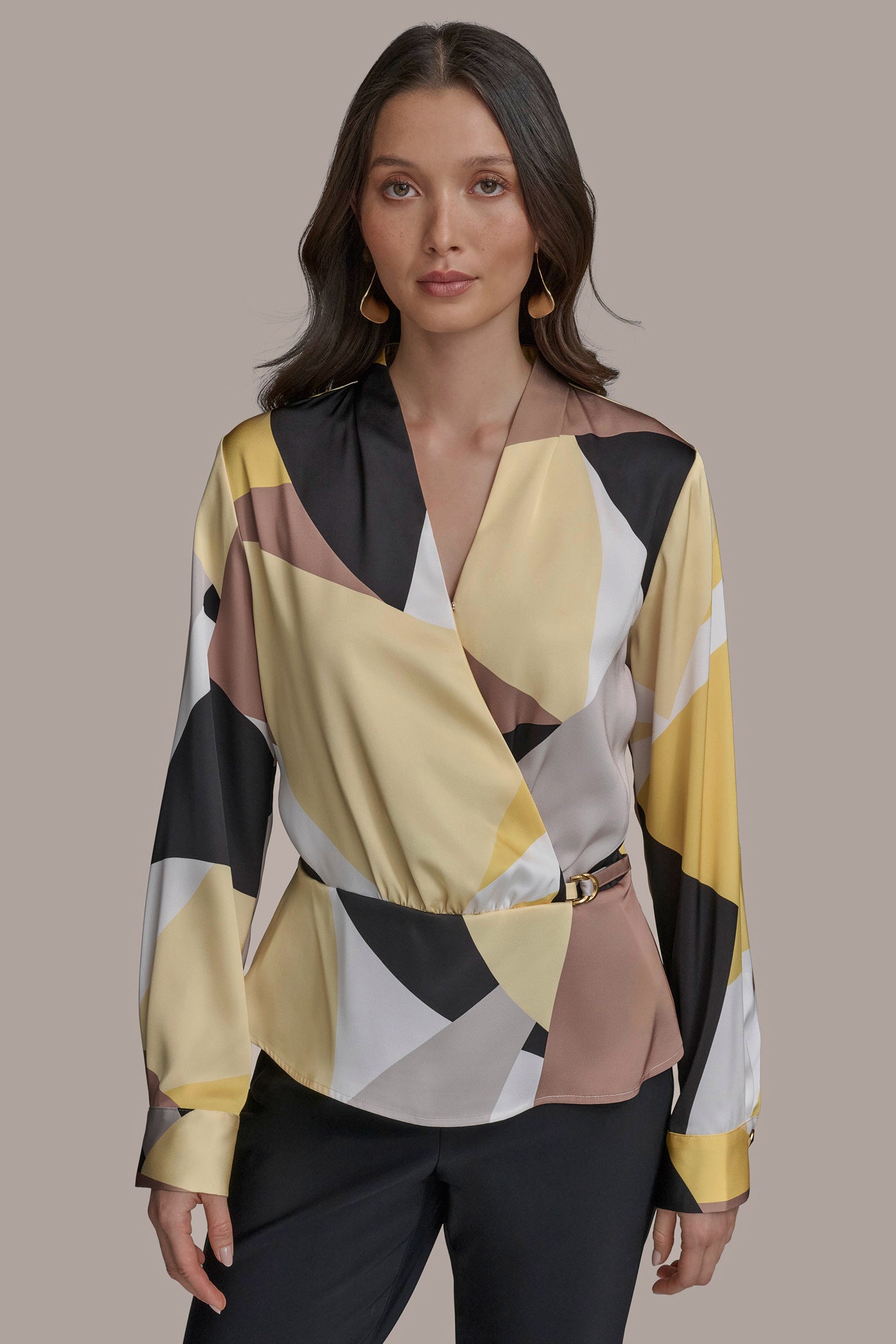 PART LONG SLEEVE FAUX WRAP WITH HARDWARE | View 1 | Clothing PART LONG SLEEVE FAUX WRAP WITH HARDWARE | View 1 | Clothing
