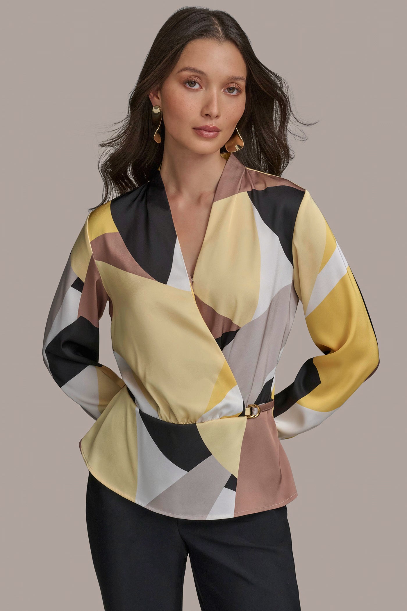 PART LONG SLEEVE FAUX WRAP WITH HARDWARE | View 1 | Products PART LONG SLEEVE FAUX WRAP WITH HARDWARE | View 1 | Products