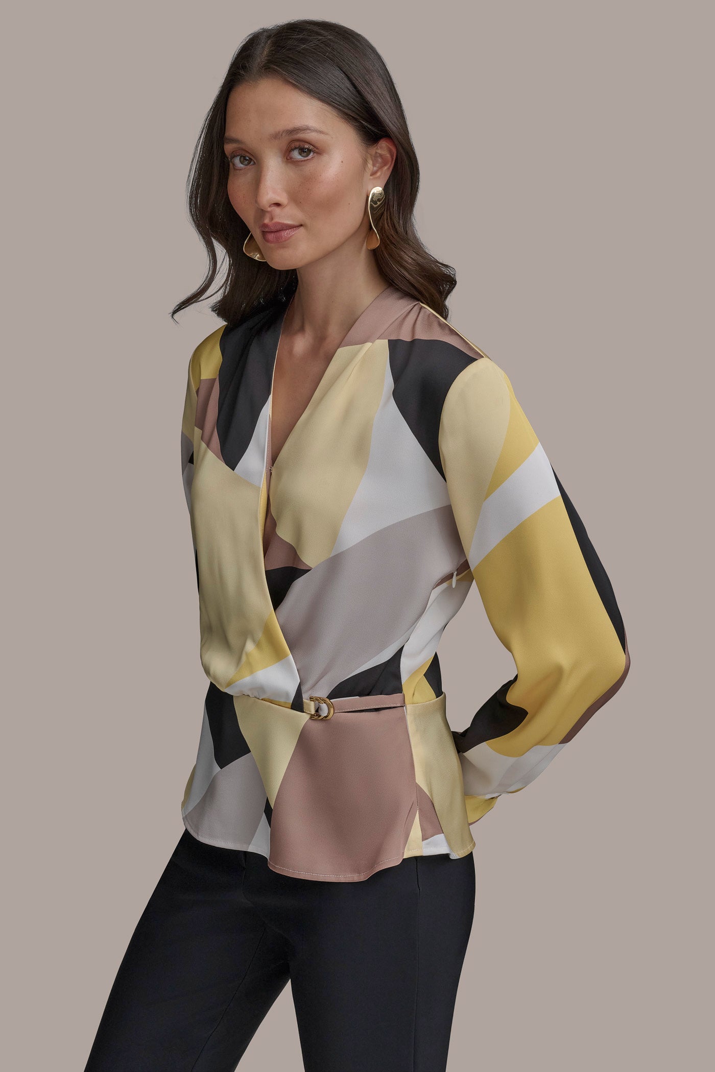 PART LONG SLEEVE FAUX WRAP WITH HARDWARE VIEW 3 | Clothing PART LONG SLEEVE FAUX WRAP WITH HARDWARE VIEW 3 | Clothing