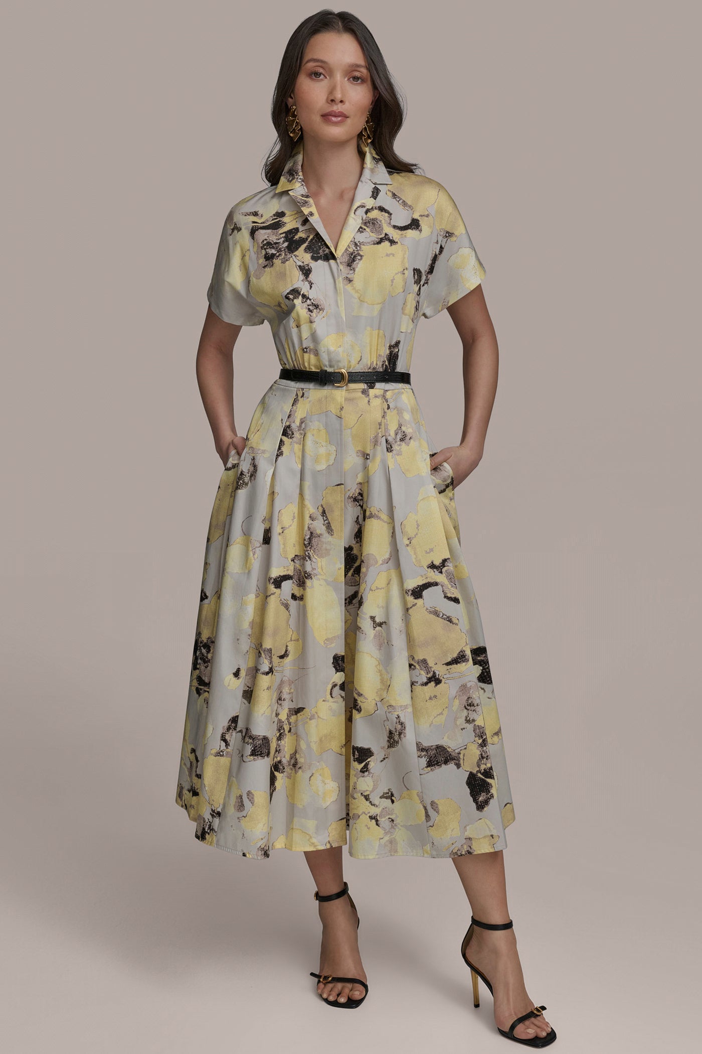 PRINTED BELTED SHIRT DRESS VIEW 4 | Essential Dresses PRINTED BELTED SHIRT DRESS VIEW 4 | Essential Dresses
