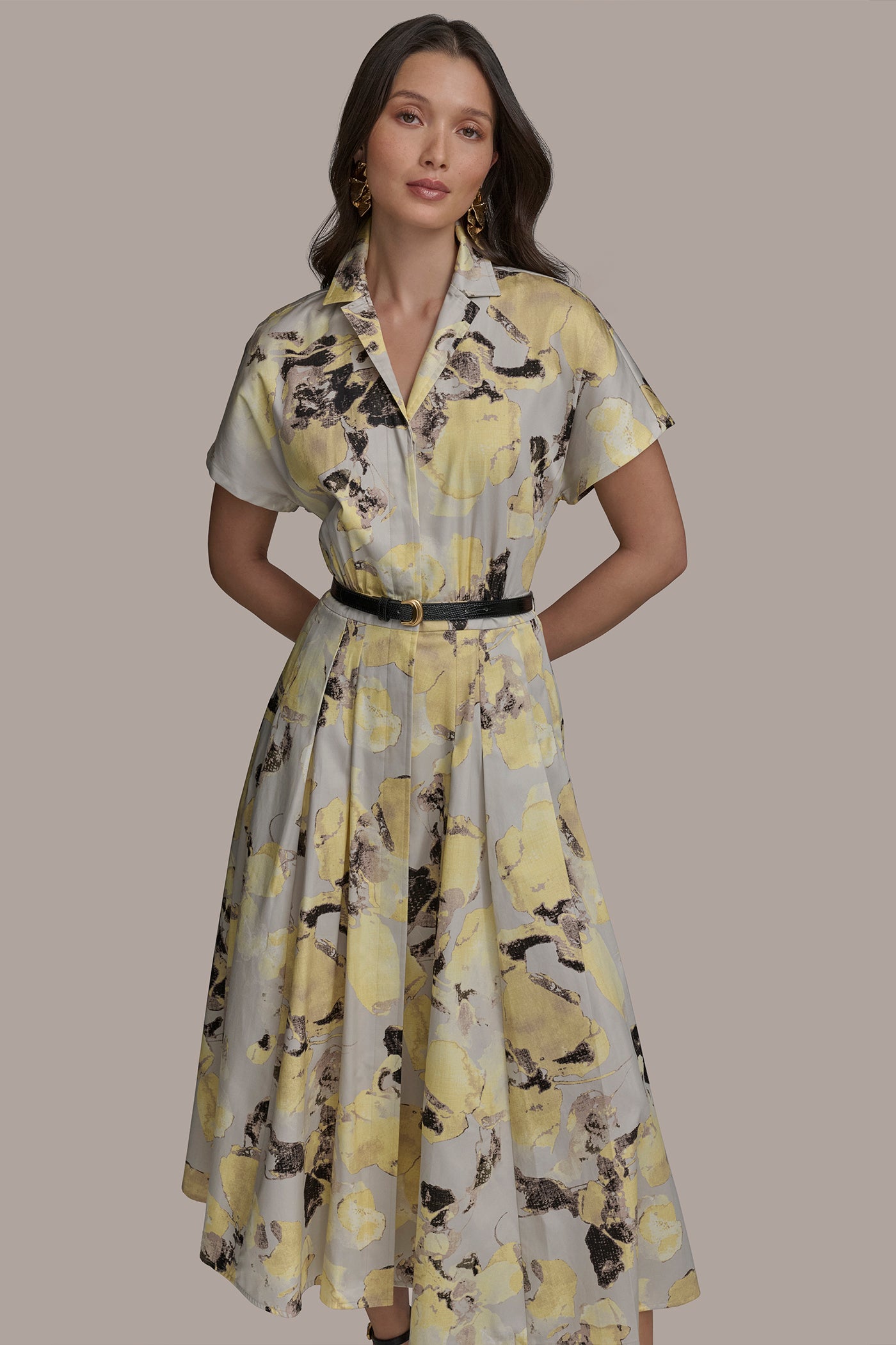 PRINTED BELTED SHIRT DRESS VIEW 6 | Essential Dresses PRINTED BELTED SHIRT DRESS VIEW 6 | Essential Dresses