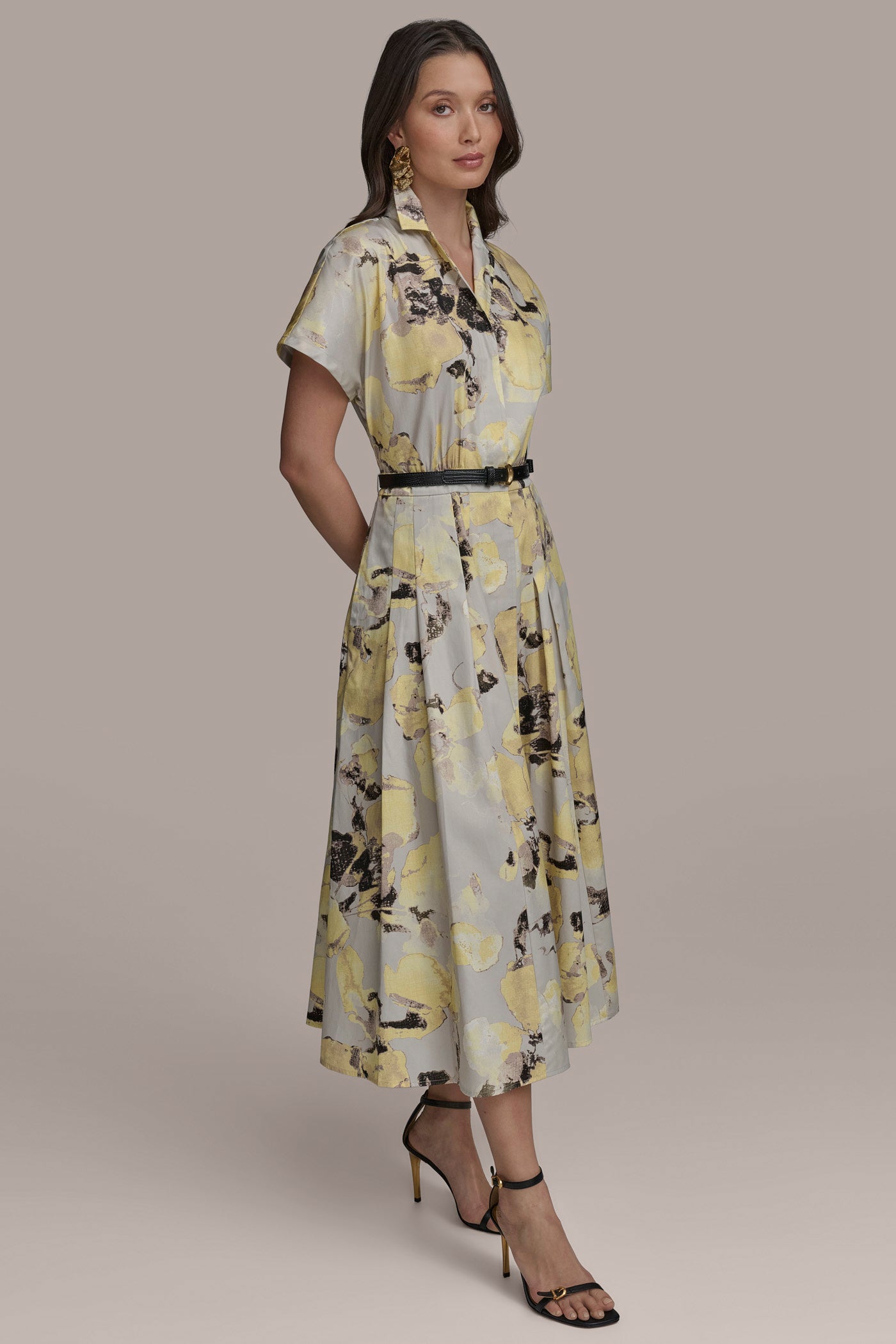 PRINTED BELTED SHIRT DRESS VIEW 3 | Essential Dresses PRINTED BELTED SHIRT DRESS VIEW 3 | Essential Dresses