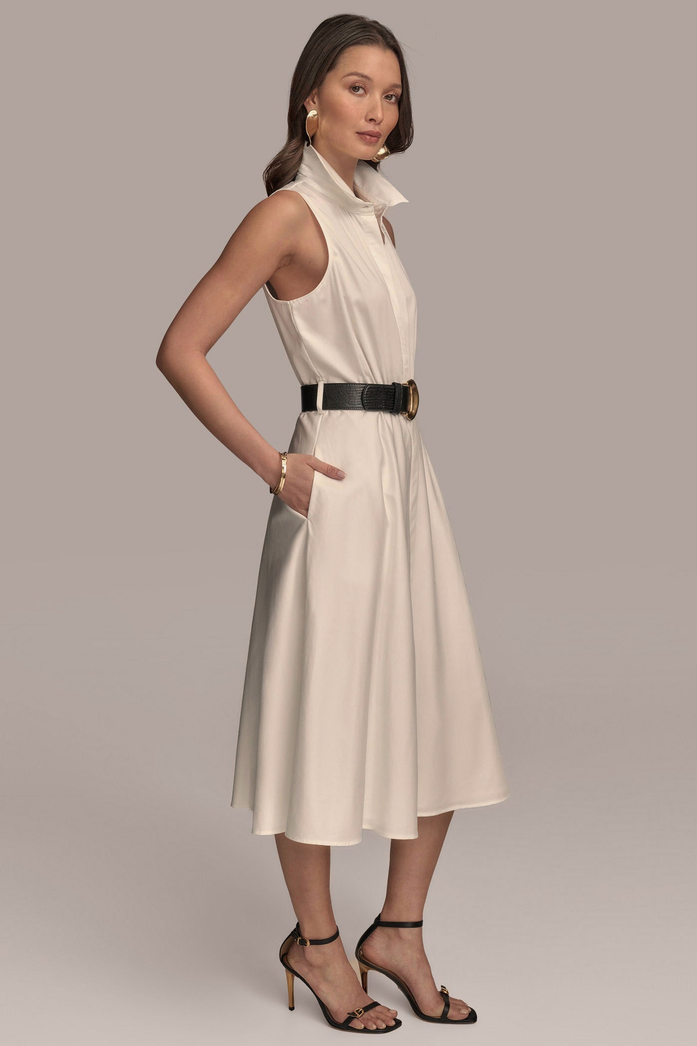 BELTED BUTTON UP DRESS VIEW 3 | Clothing BELTED BUTTON UP DRESS VIEW 3 | Clothing