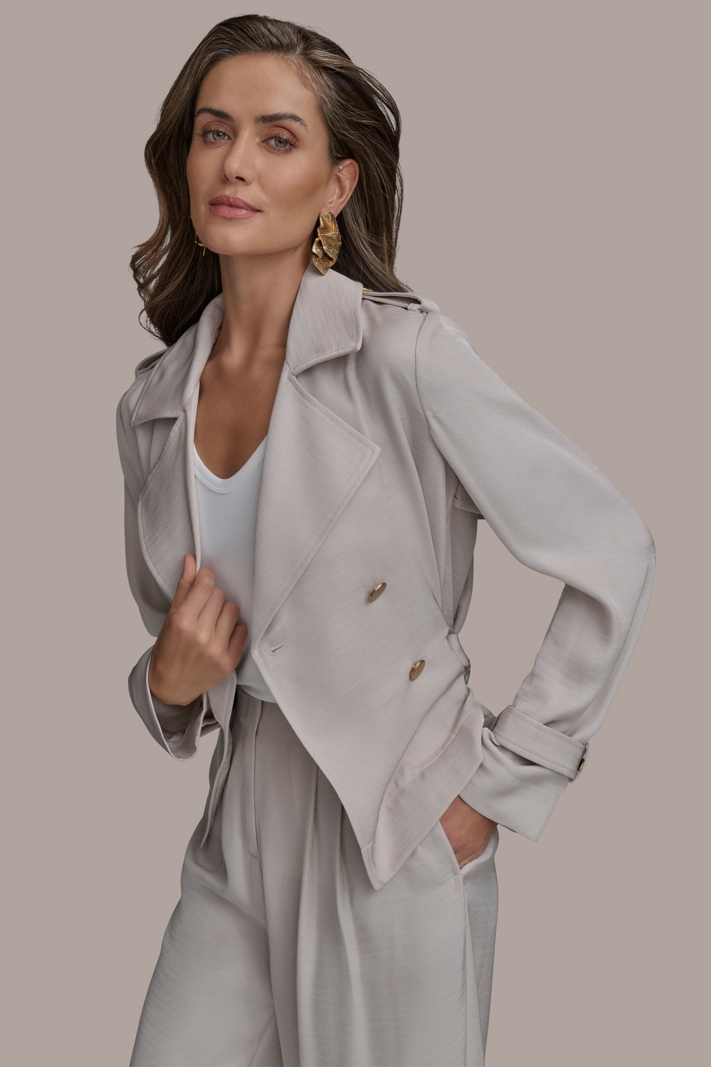 JACKET WITH TIE BELT VIEW 6 JACKET WITH TIE BELT VIEW 6
