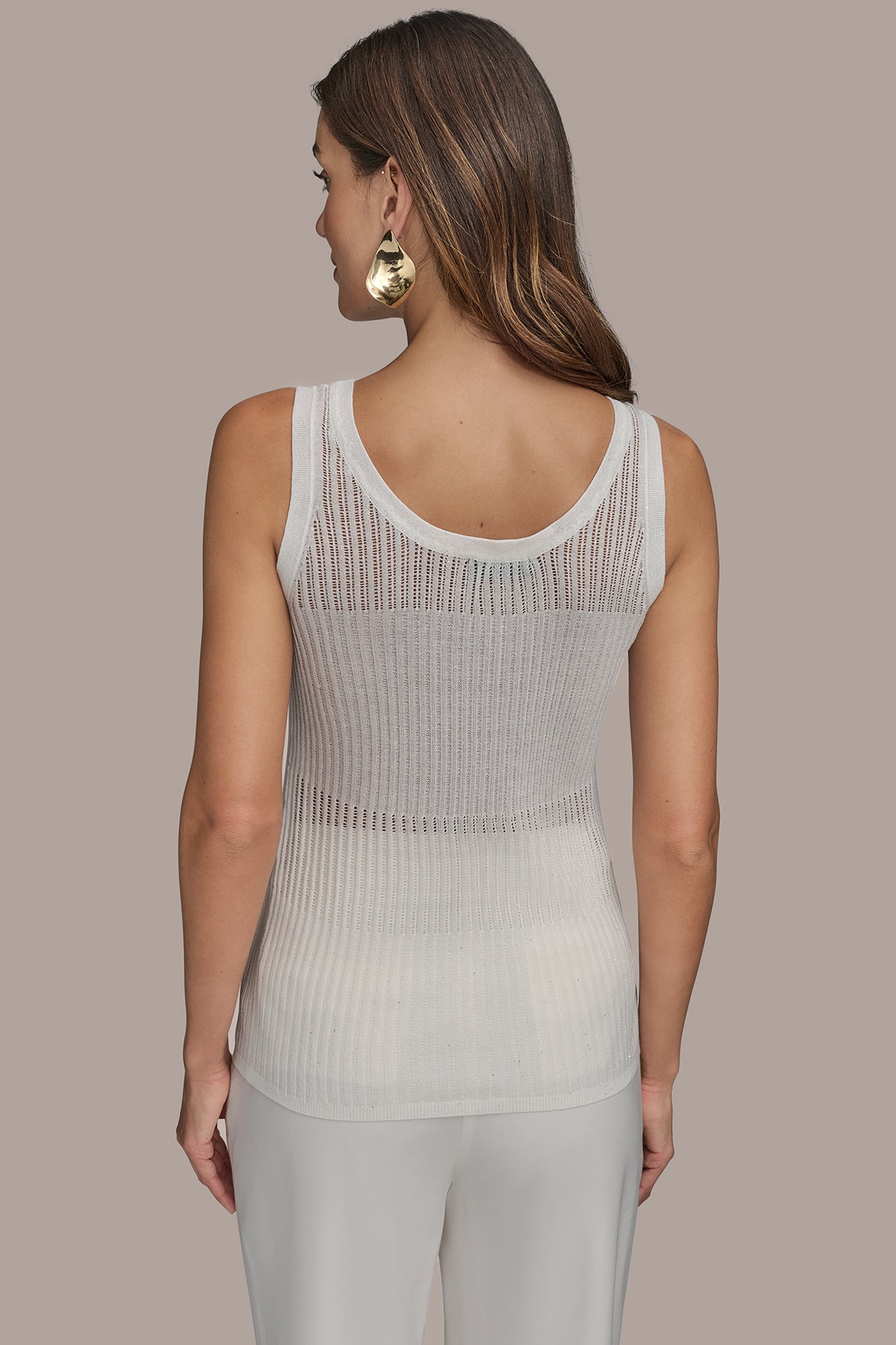 RIB SWEATER SHELL | View 2 | Suits and Separates RIB SWEATER SHELL | View 2 | Suits and Separates