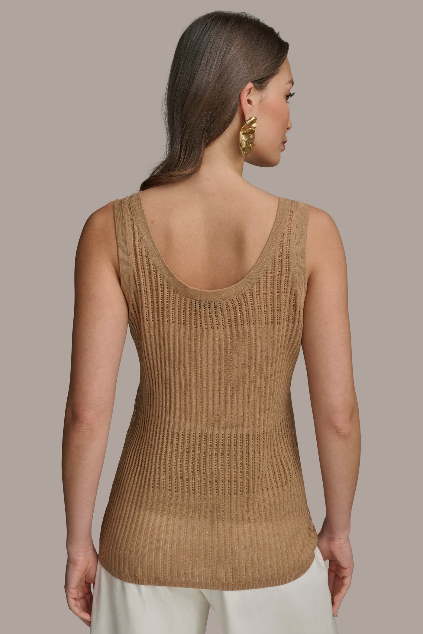 RIB SWEATER SHELL | View 2 | Suits and Separates RIB SWEATER SHELL | View 2 | Suits and Separates