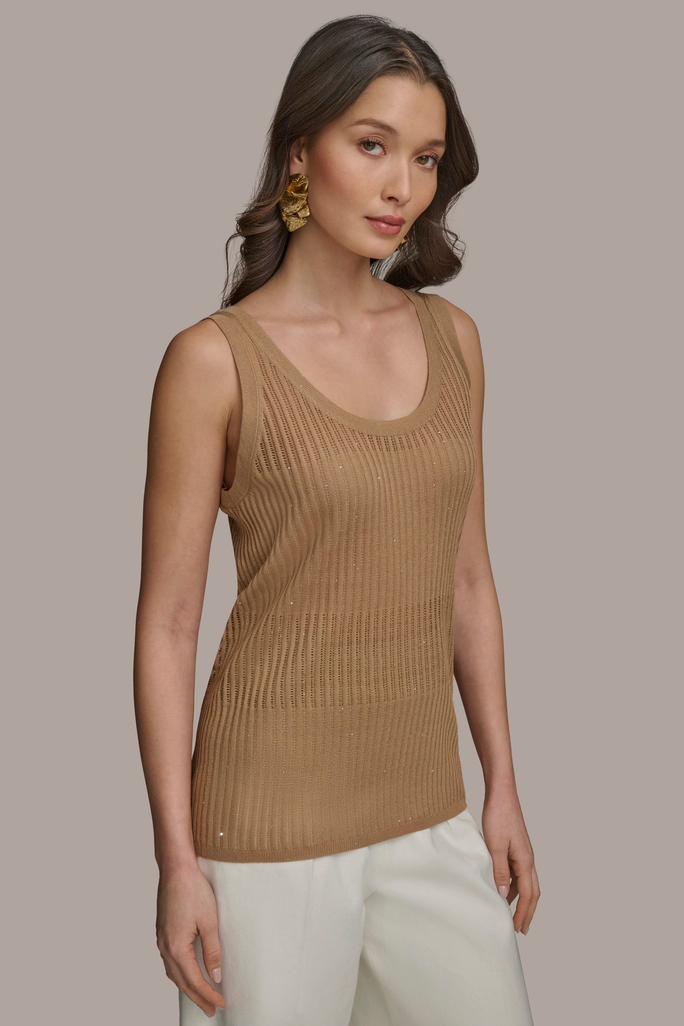 RIB SWEATER SHELL VIEW 3 | Suits and Separates RIB SWEATER SHELL VIEW 3 | Suits and Separates