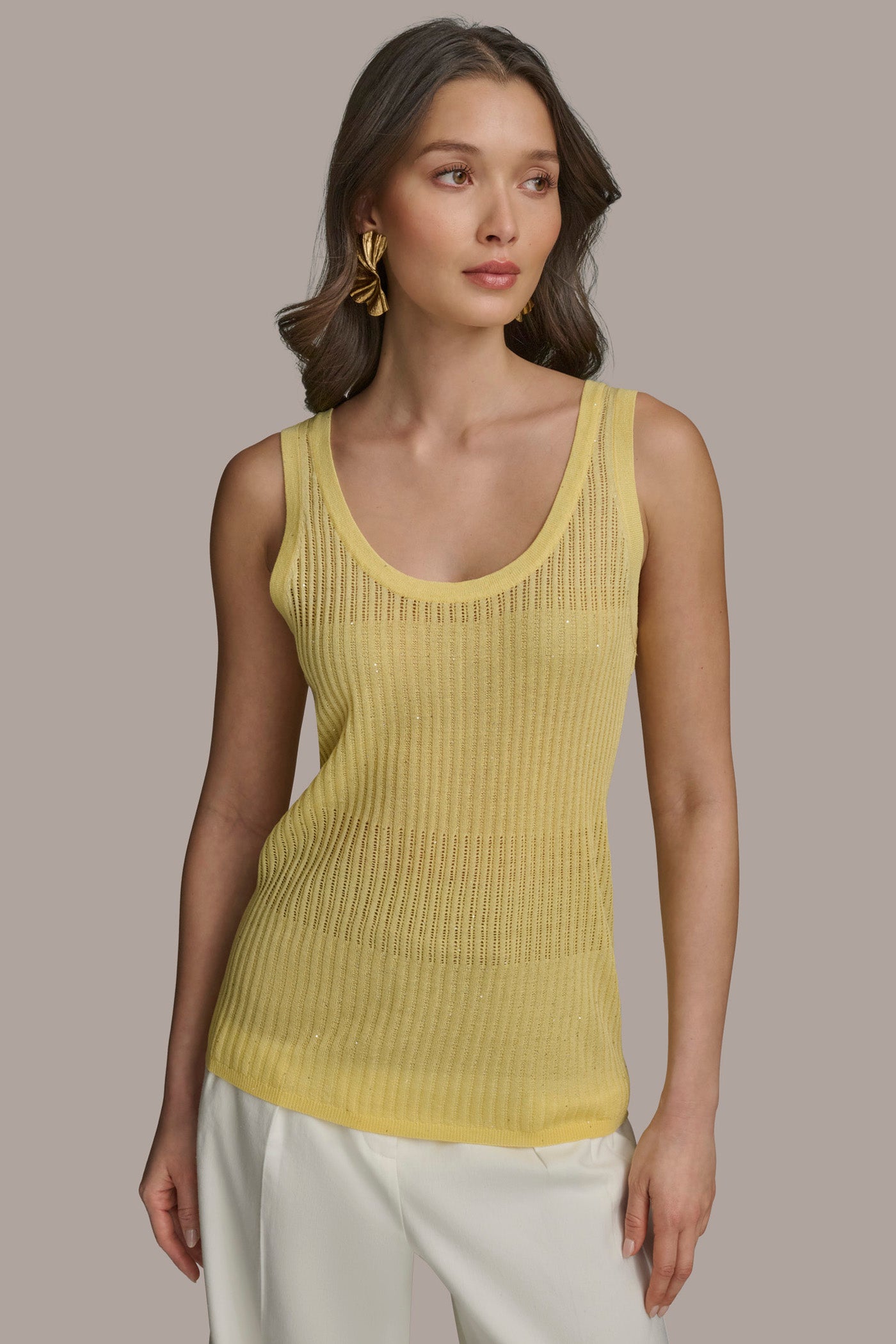 RIB SWEATER SHELL | View 1 | Suits and Separates RIB SWEATER SHELL | View 1 | Suits and Separates