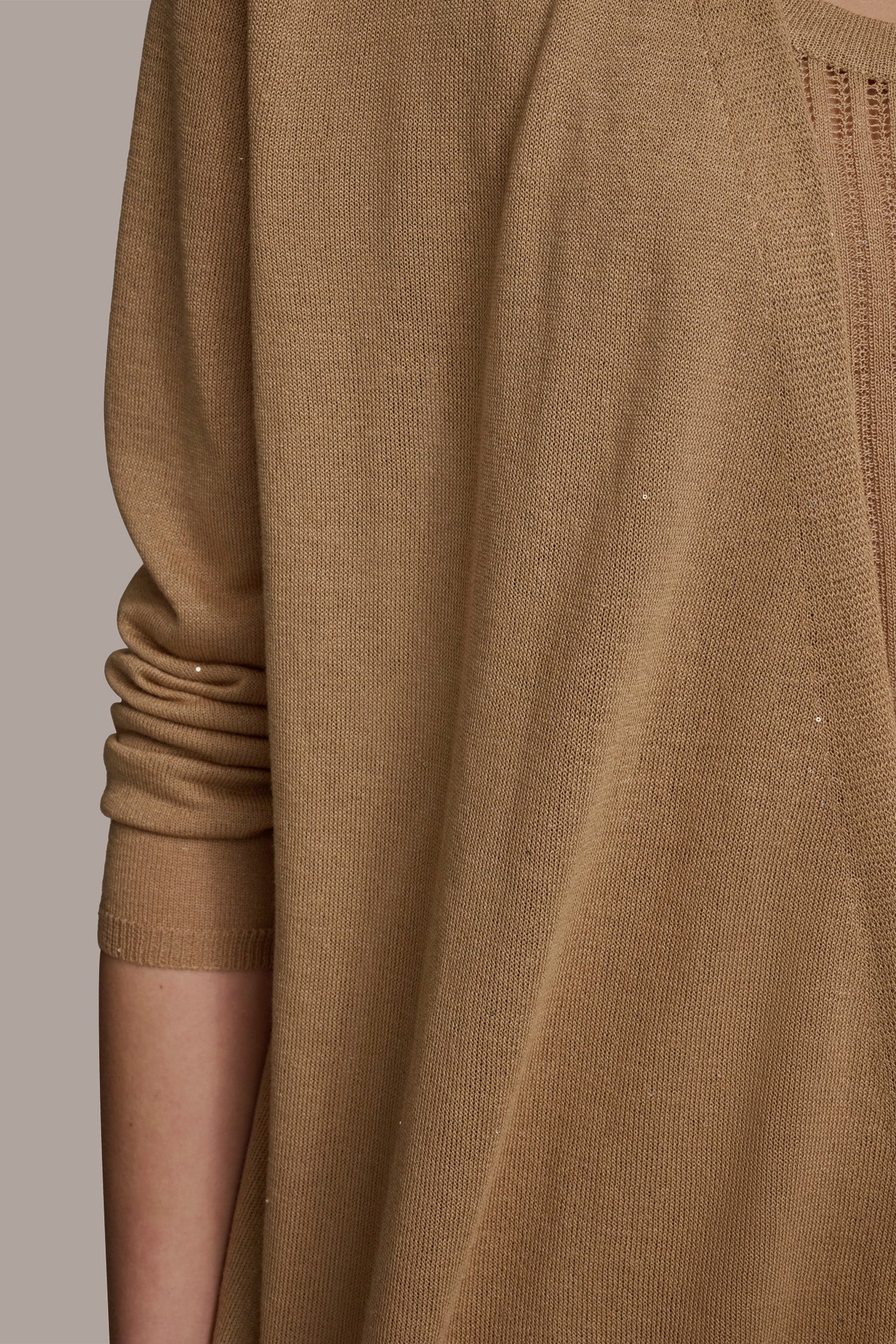 LONG SLEEVE RIB OPEN CARDIGAN VIEW 6 | Suits and Separates LONG SLEEVE RIB OPEN CARDIGAN VIEW 6 | Suits and Separates