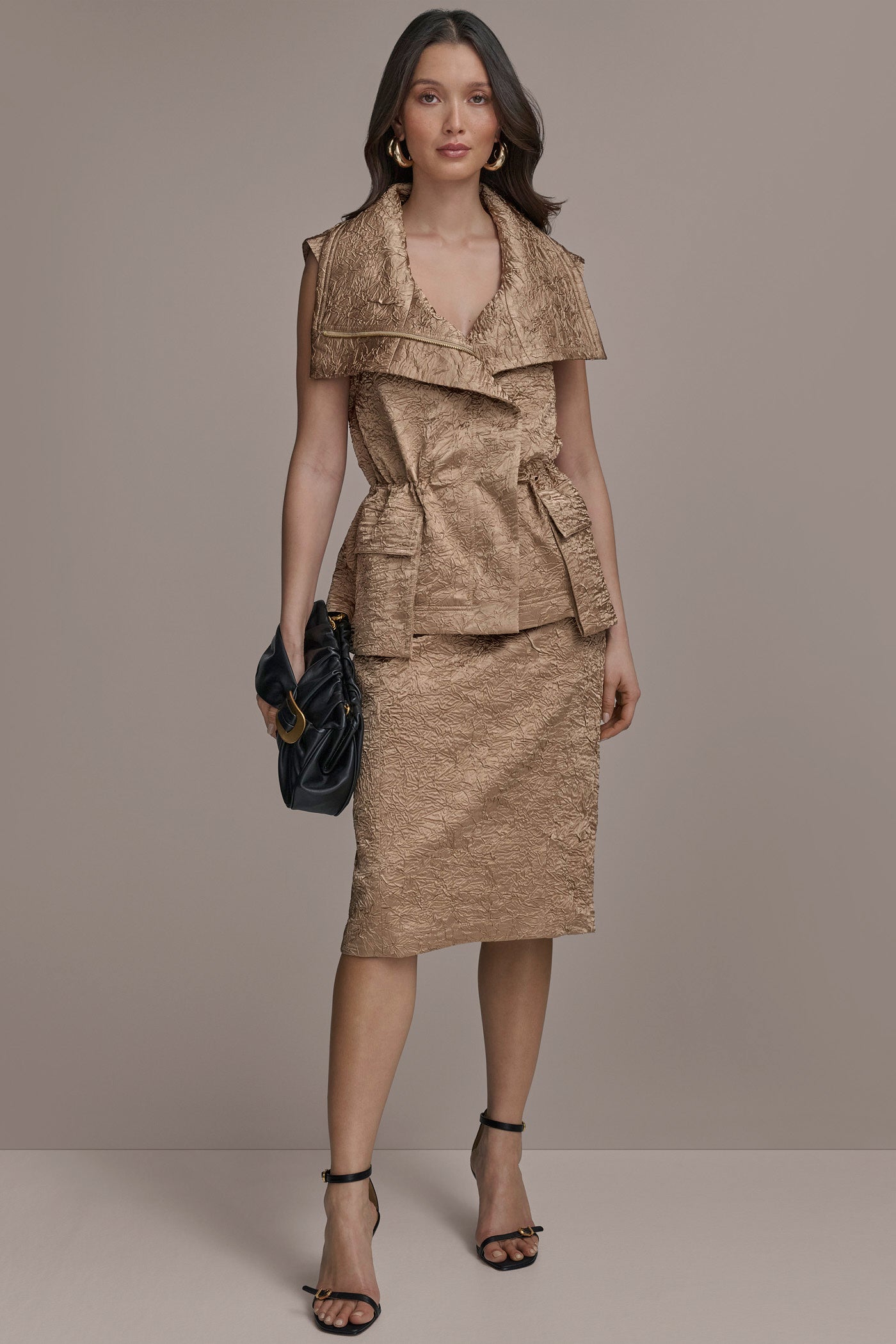 TEXT ZIP FRONT VEST VIEW 9 | Suits and Separates TEXT ZIP FRONT VEST VIEW 9 | Suits and Separates