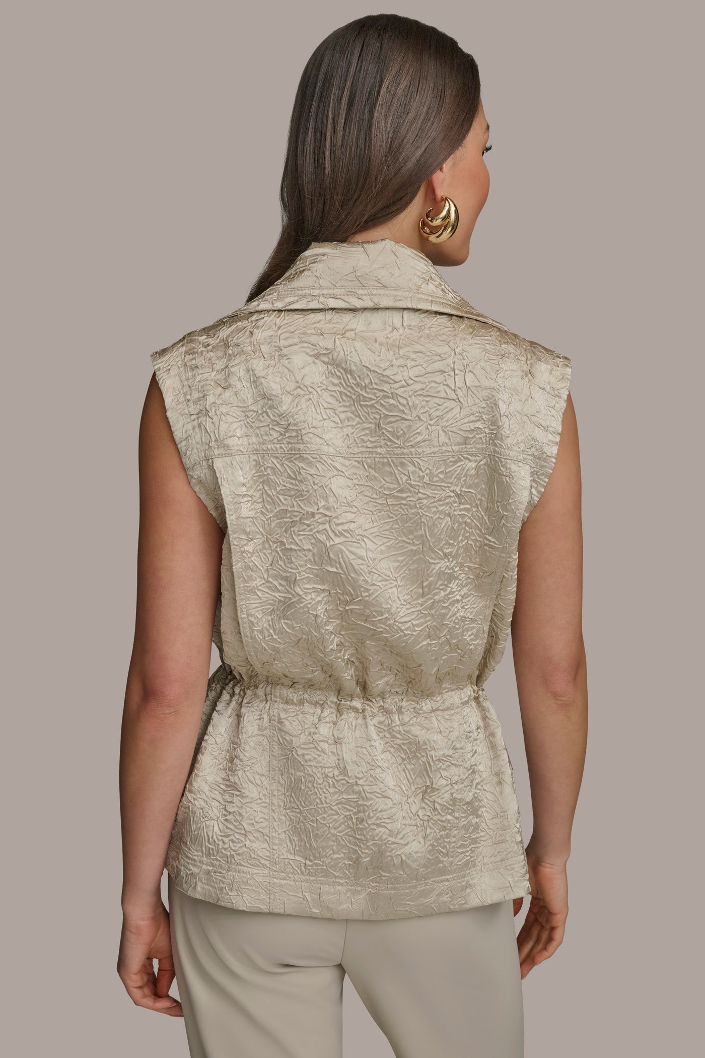 TEXT ZIP FRONT VEST | View 2 | Suits and Separates TEXT ZIP FRONT VEST | View 2 | Suits and Separates