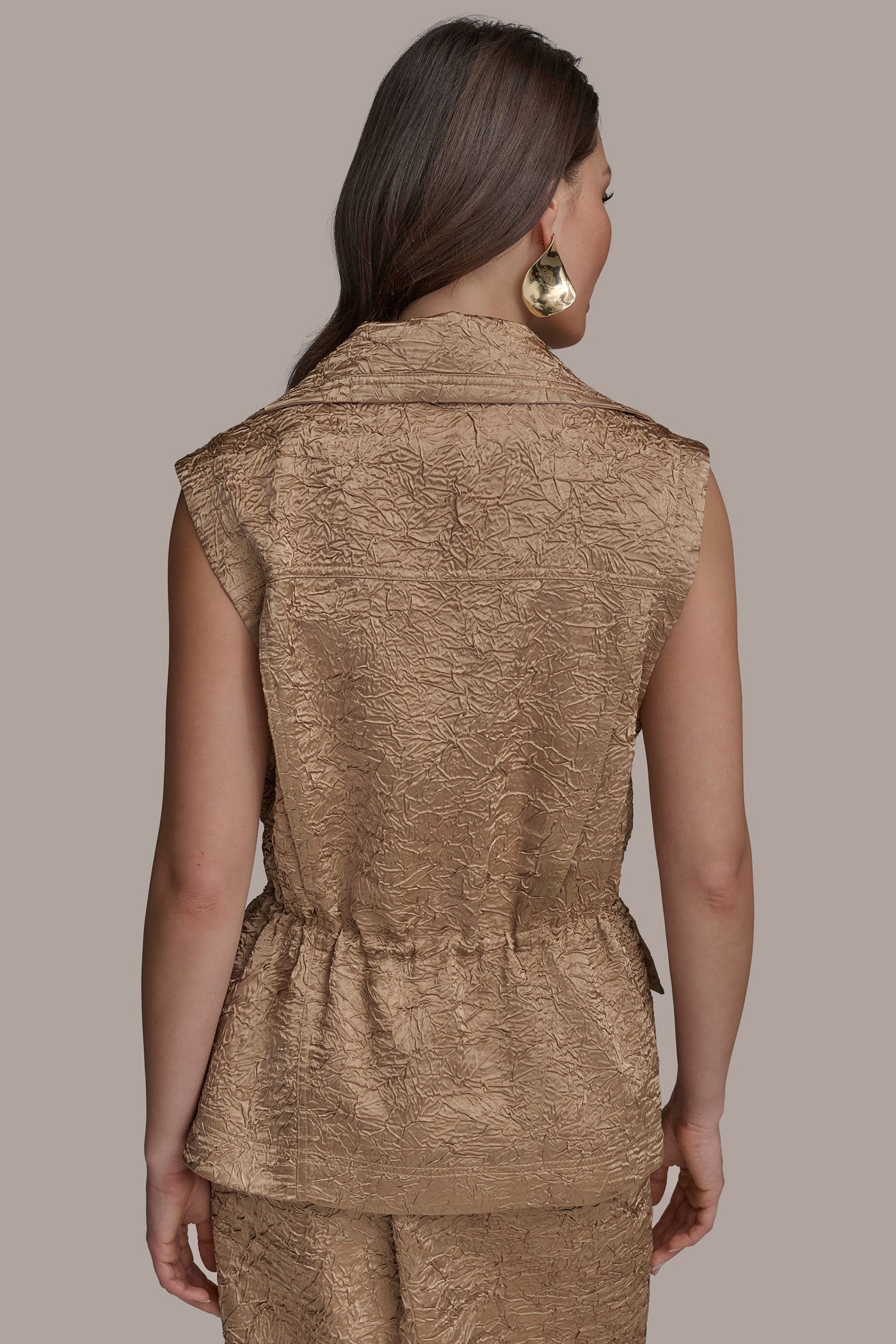 TEXT ZIP FRONT VEST | View 2 | Suits and Separates TEXT ZIP FRONT VEST | View 2 | Suits and Separates