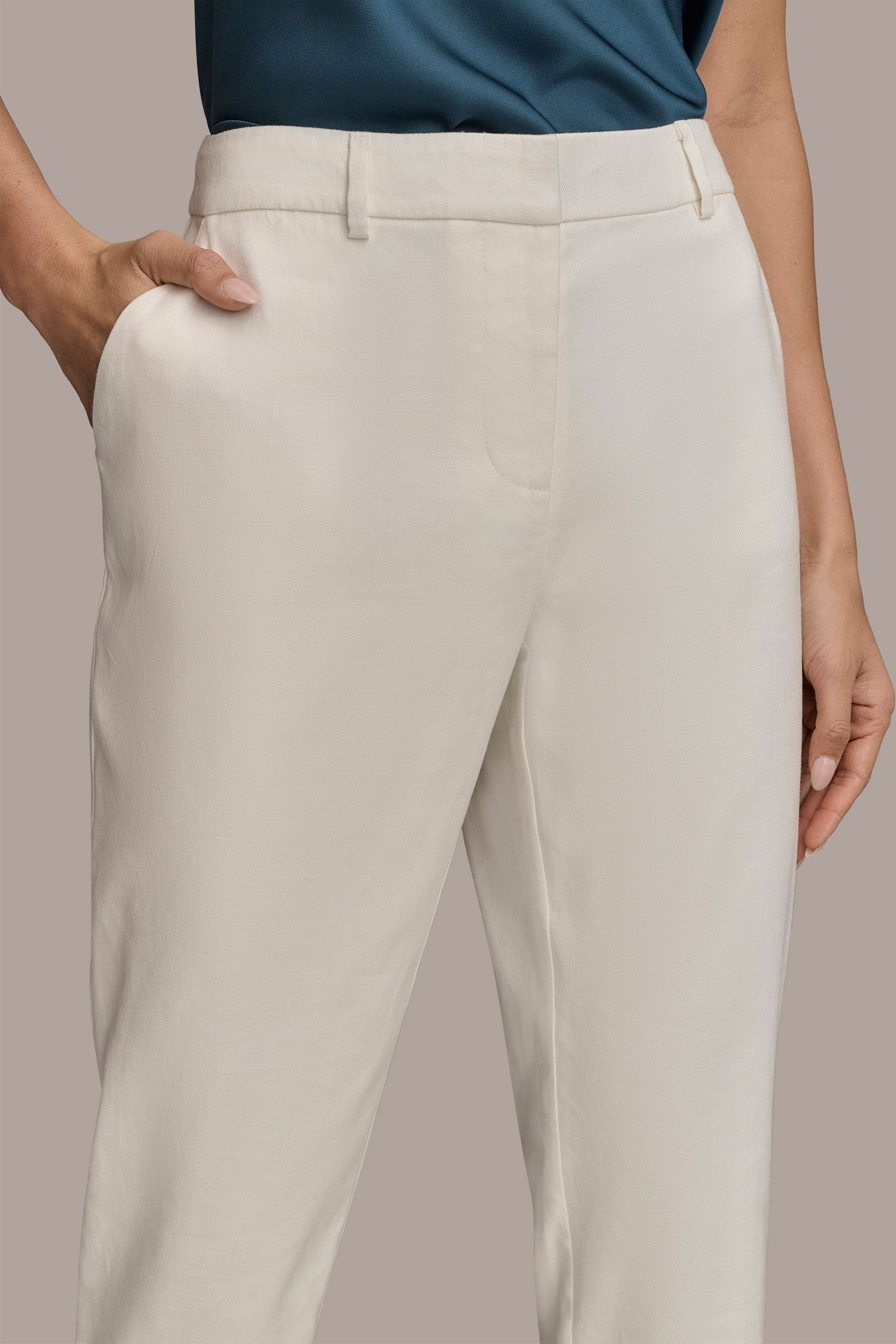LINEN-BLEND STRAIGHT LEG PANT VIEW 6 | Suits and Separates LINEN-BLEND STRAIGHT LEG PANT VIEW 6 | Suits and Separates