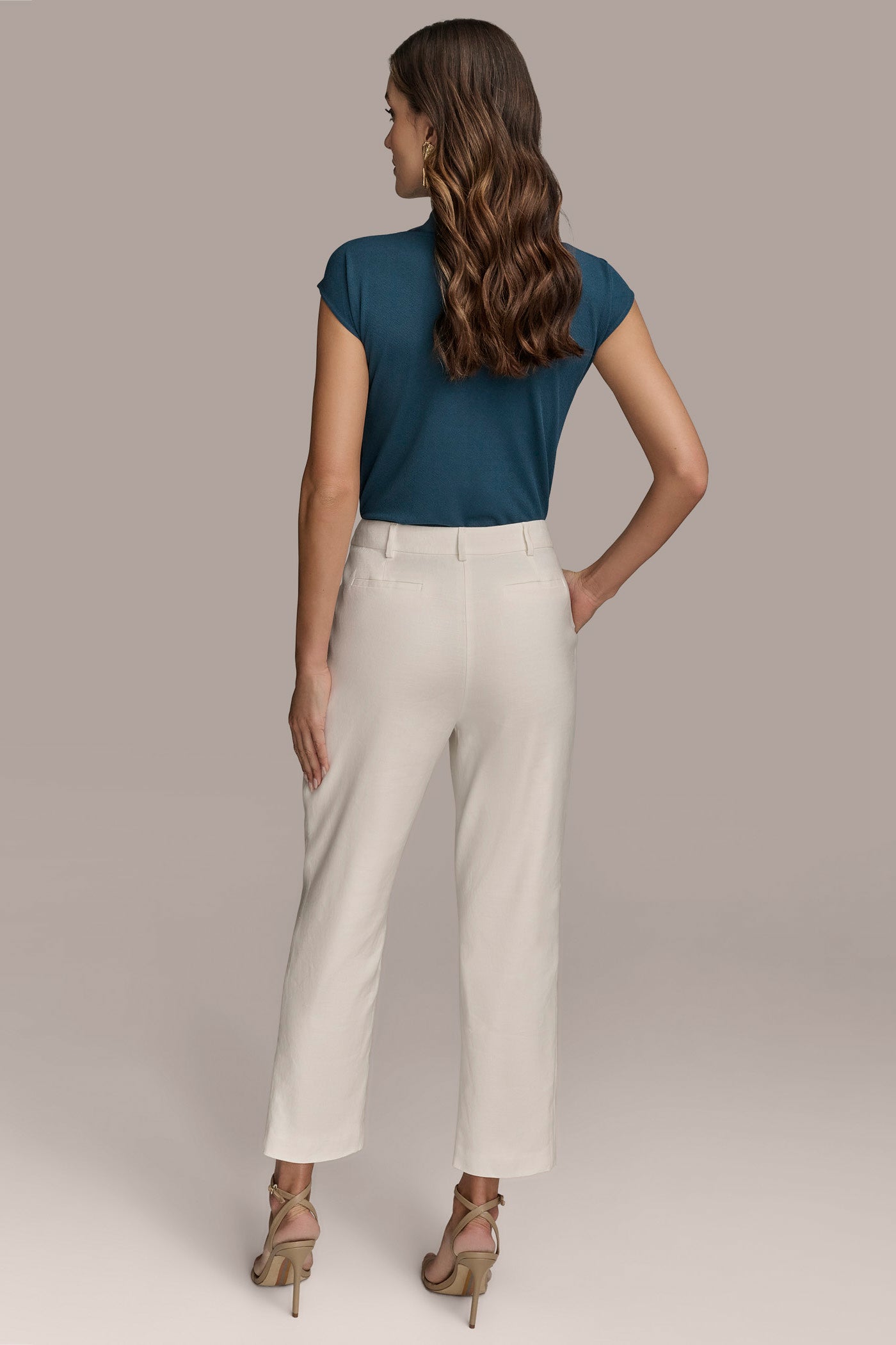 LINEN-BLEND STRAIGHT LEG PANT VIEW 5 | Suits and Separates LINEN-BLEND STRAIGHT LEG PANT VIEW 5 | Suits and Separates