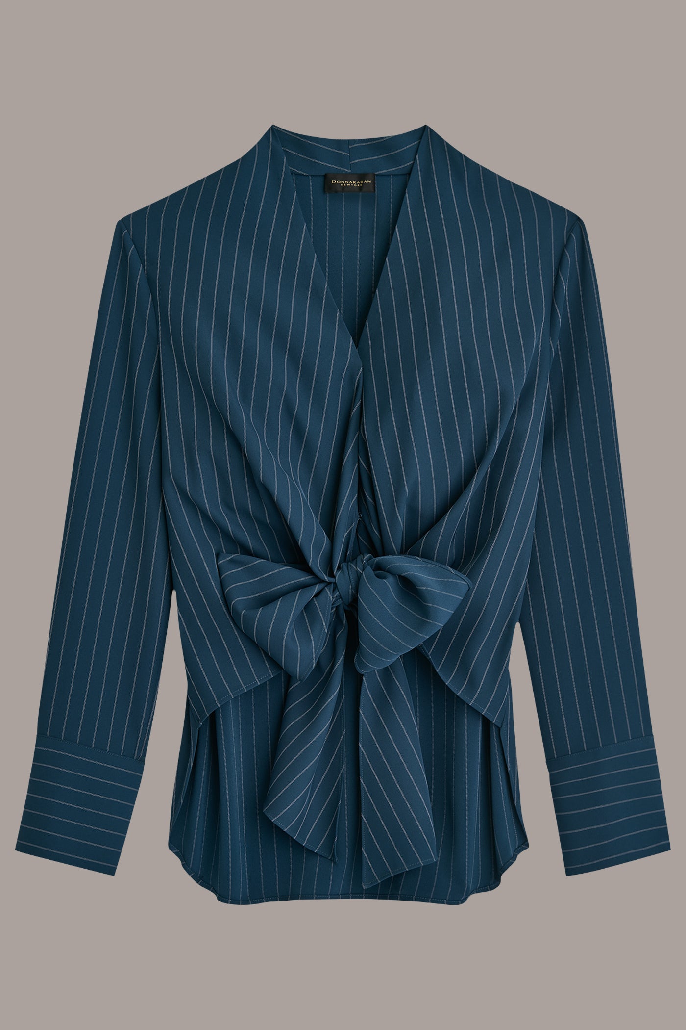 TIE-FRONT PINSTRIPE HIGH-LOW BLOUSE VIEW 9 | Suits and Separates TIE-FRONT PINSTRIPE HIGH-LOW BLOUSE VIEW 9 | Suits and Separates