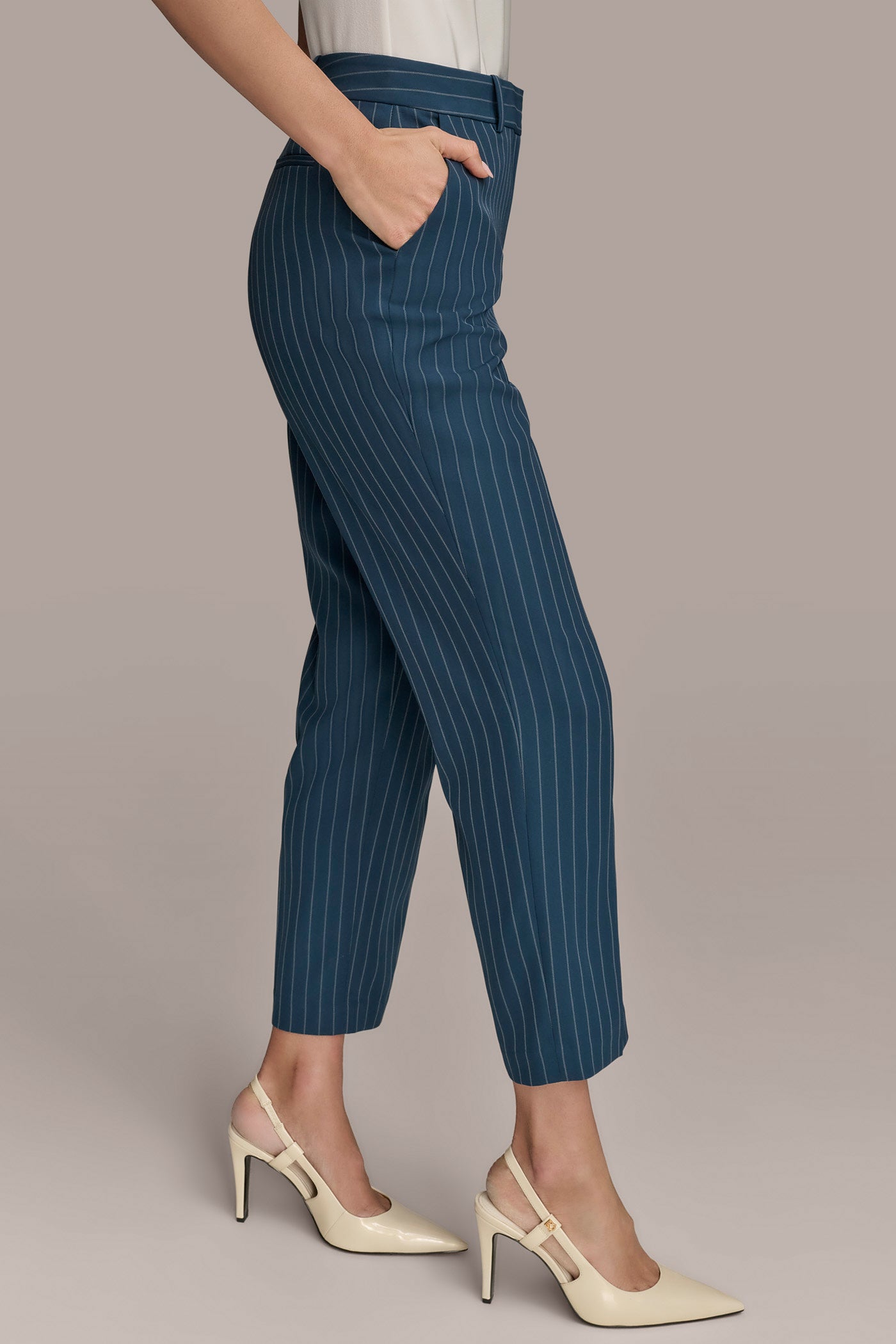 PINSTRIPE STRAIGHT LEG PANT VIEW 3 | Suits and Separates PINSTRIPE STRAIGHT LEG PANT VIEW 3 | Suits and Separates