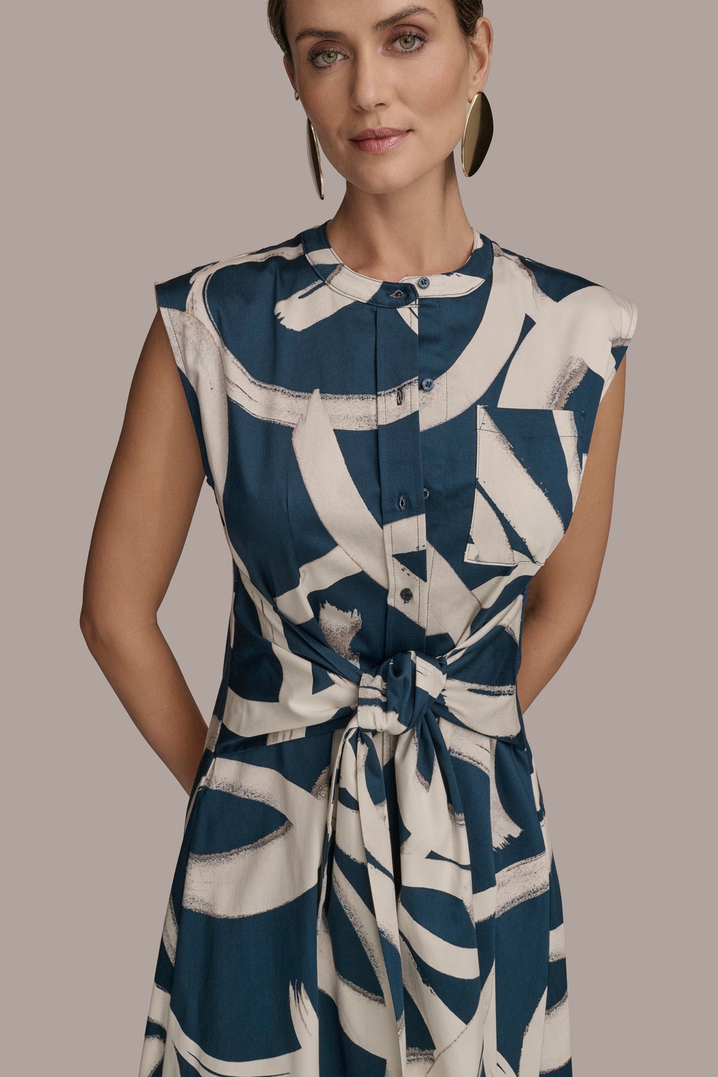 PRINTED TIE-FRONT MIDI SHIRT DRESS VIEW 6 | Dresses & Jumpsuits PRINTED TIE-FRONT MIDI SHIRT DRESS VIEW 6 | Dresses & Jumpsuits