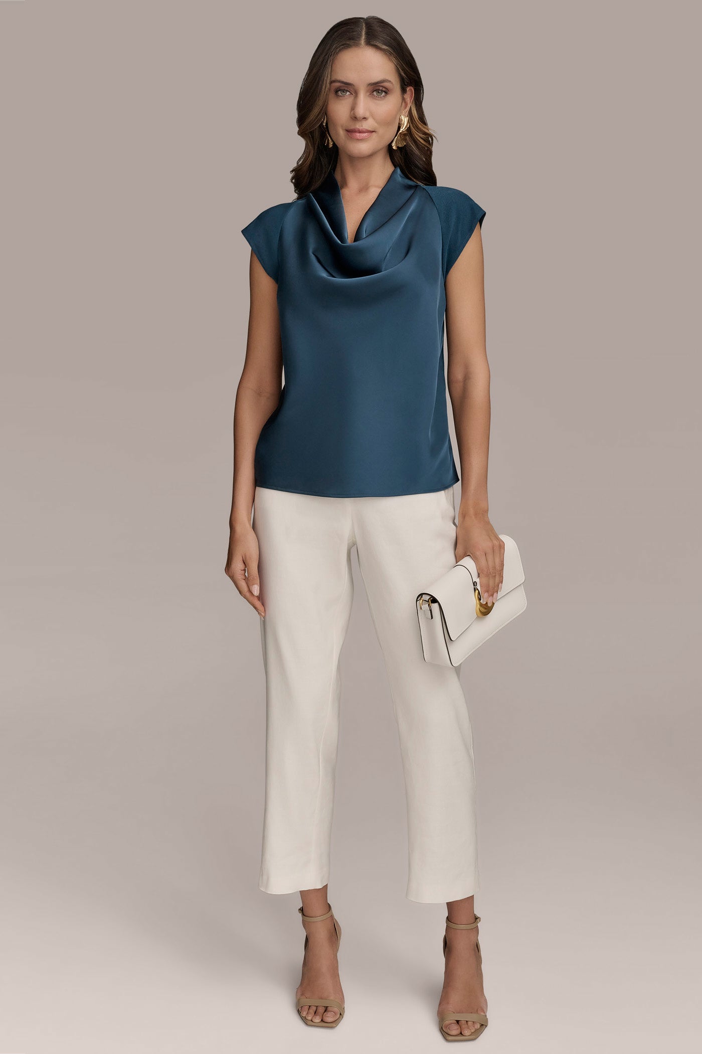 PANELED COWL NECK TOP VIEW 3 | Tops PANELED COWL NECK TOP VIEW 3 | Tops