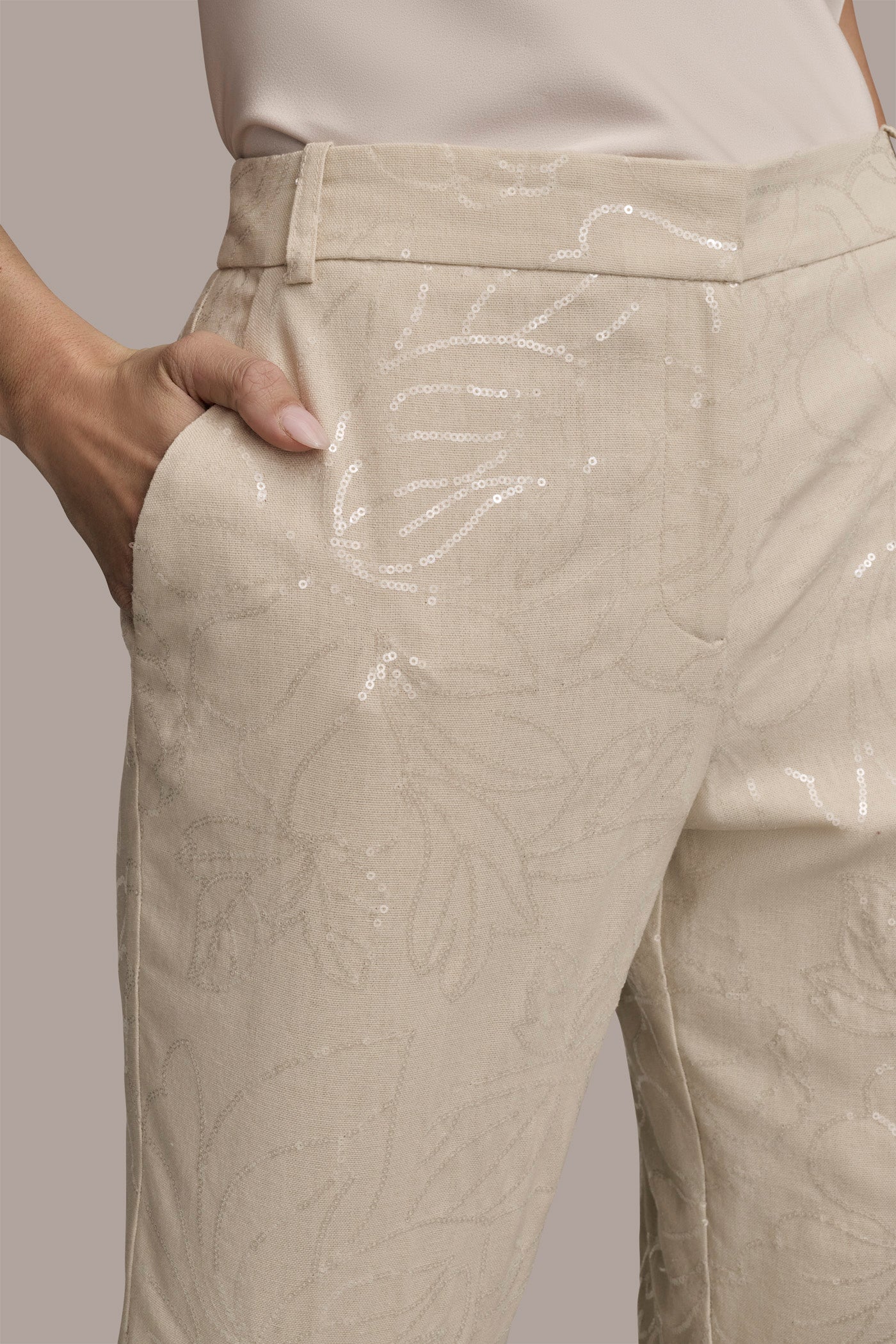 FLORAL SEQUIN-EMBELLISHED STRAIGHT LEG PANT VIEW 5 | Pants FLORAL SEQUIN-EMBELLISHED STRAIGHT LEG PANT VIEW 5 | Pants