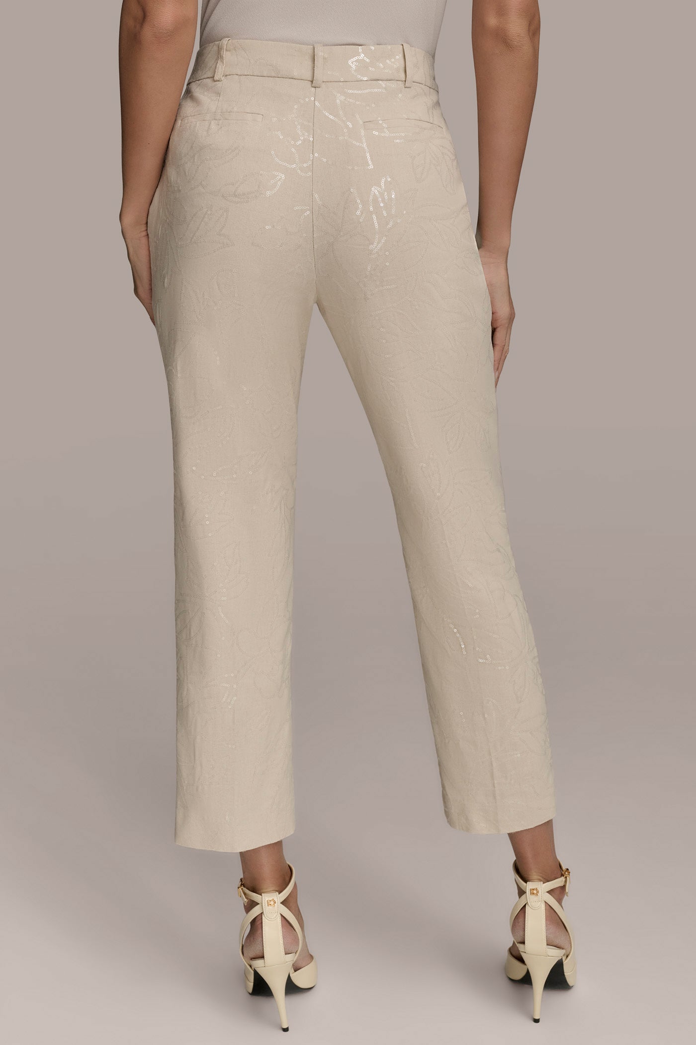 FLORAL SEQUIN-EMBELLISHED STRAIGHT LEG PANT | View 2 | Pants FLORAL SEQUIN-EMBELLISHED STRAIGHT LEG PANT | View 2 | Pants