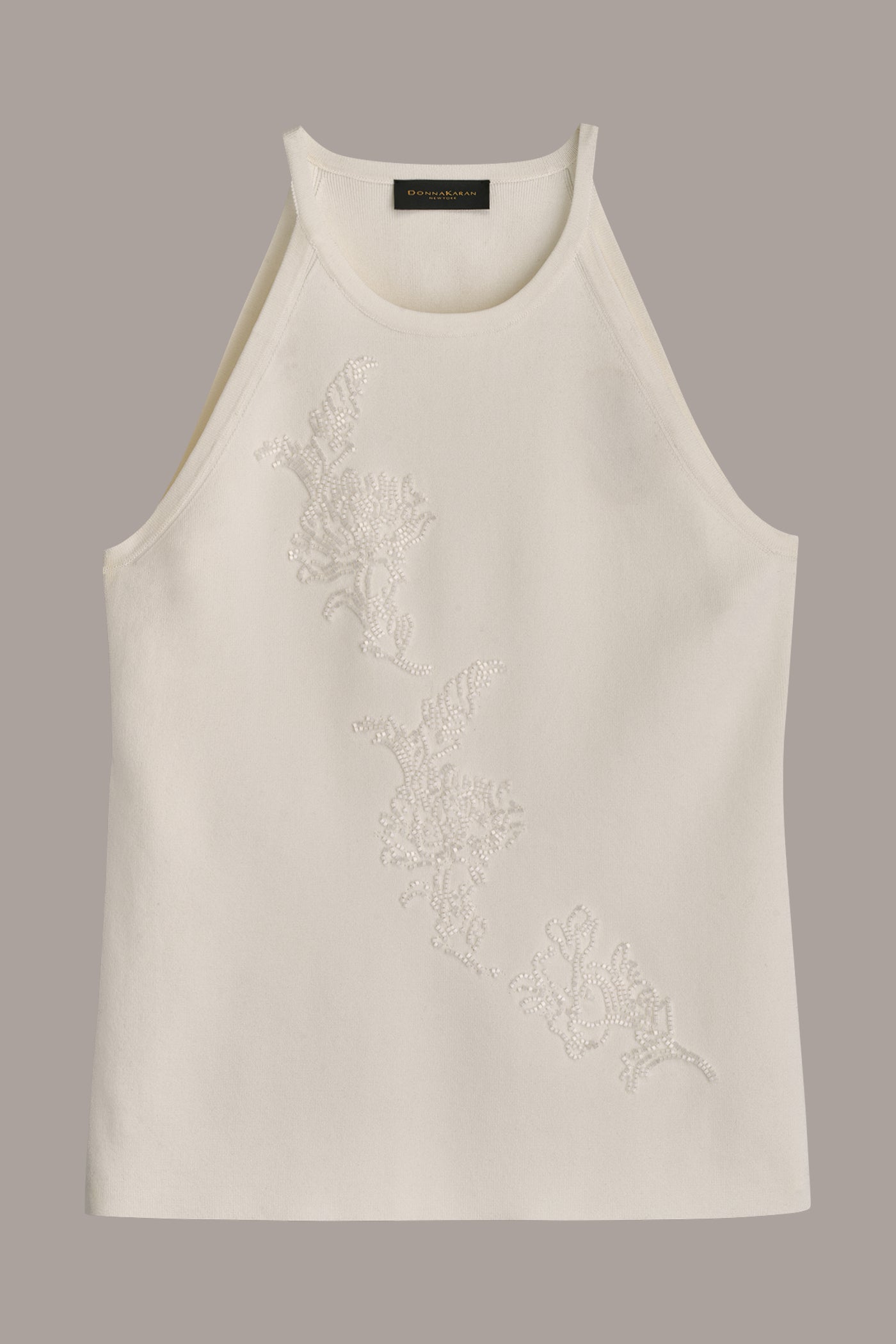 FLORAL-EMBELLISHED HALTER TANK VIEW 7 | Tops FLORAL-EMBELLISHED HALTER TANK VIEW 7 | Tops
