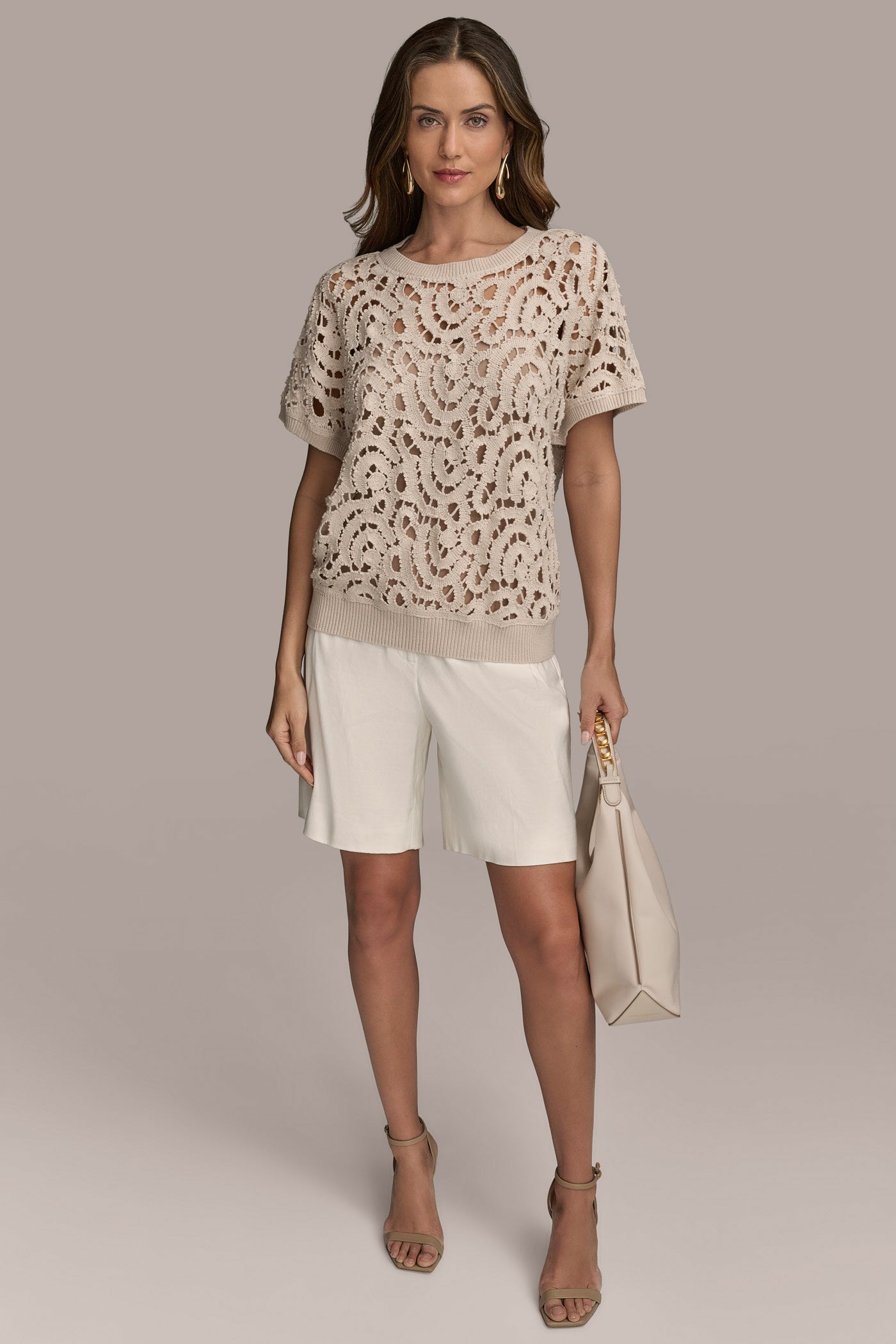 DROP SHOULDER CROCHET KNIT SWEATER VIEW 4 | New Arrivals DROP SHOULDER CROCHET KNIT SWEATER VIEW 4 | New Arrivals
