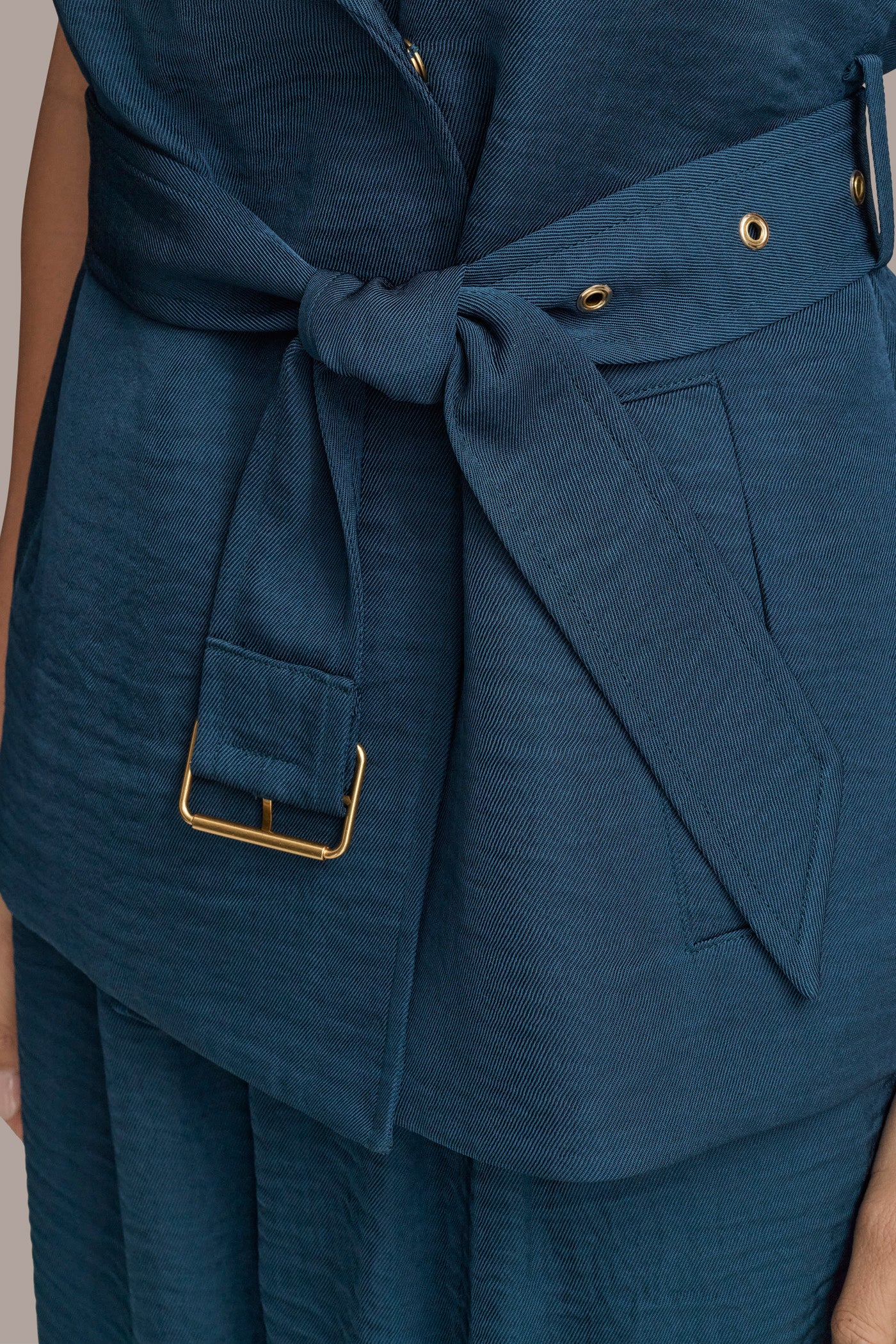 BELTED CRINKLED VEST VIEW 7 | Matching Sets BELTED CRINKLED VEST VIEW 7 | Matching Sets