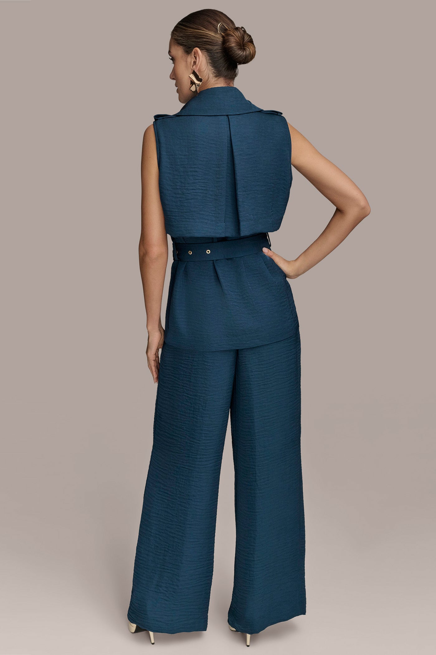 BELTED CRINKLED VEST VIEW 5 | Matching Sets BELTED CRINKLED VEST VIEW 5 | Matching Sets