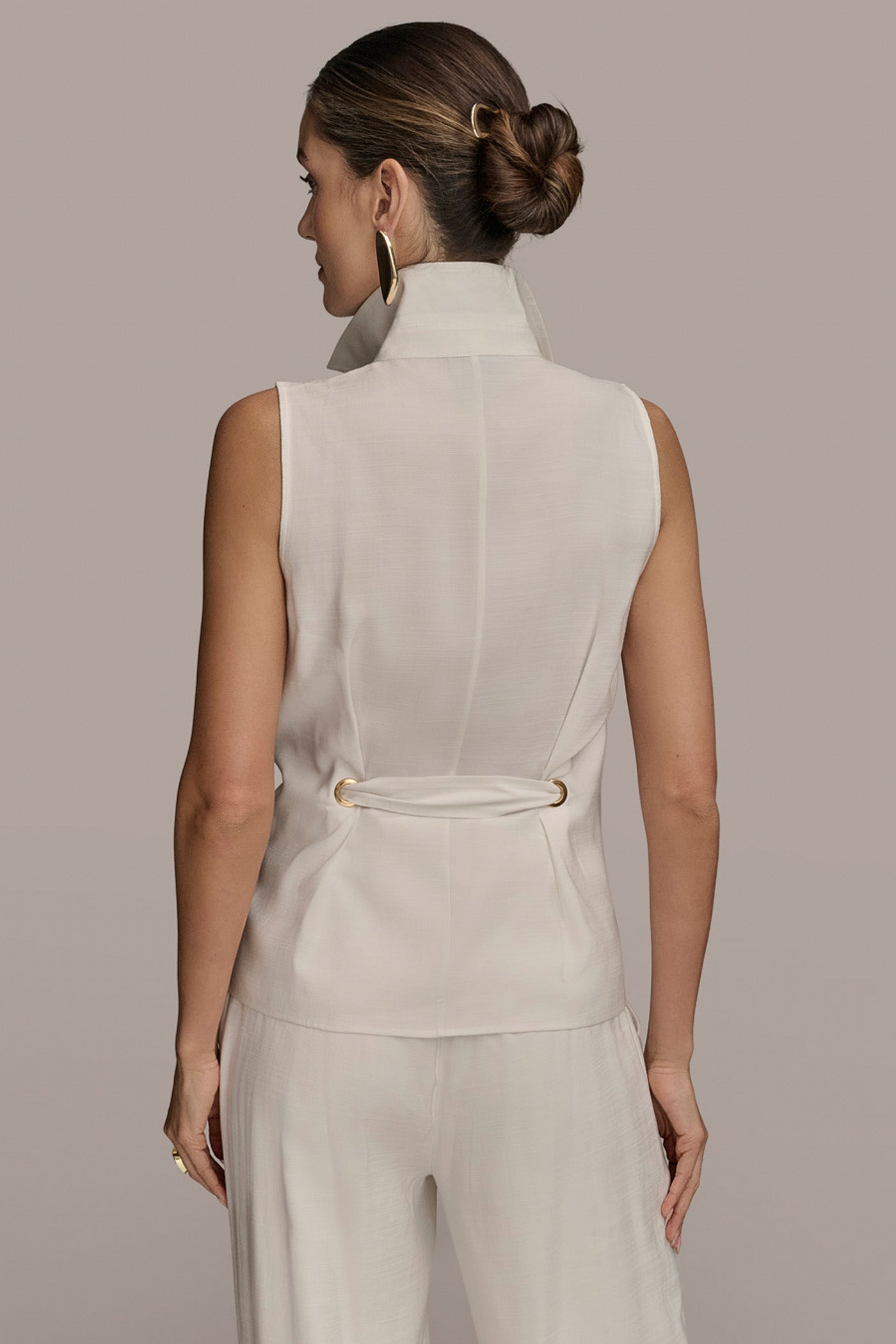 TIE-FRONT SHIRT | View 2 | Tops & Sweaters TIE-FRONT SHIRT | View 2 | Tops & Sweaters