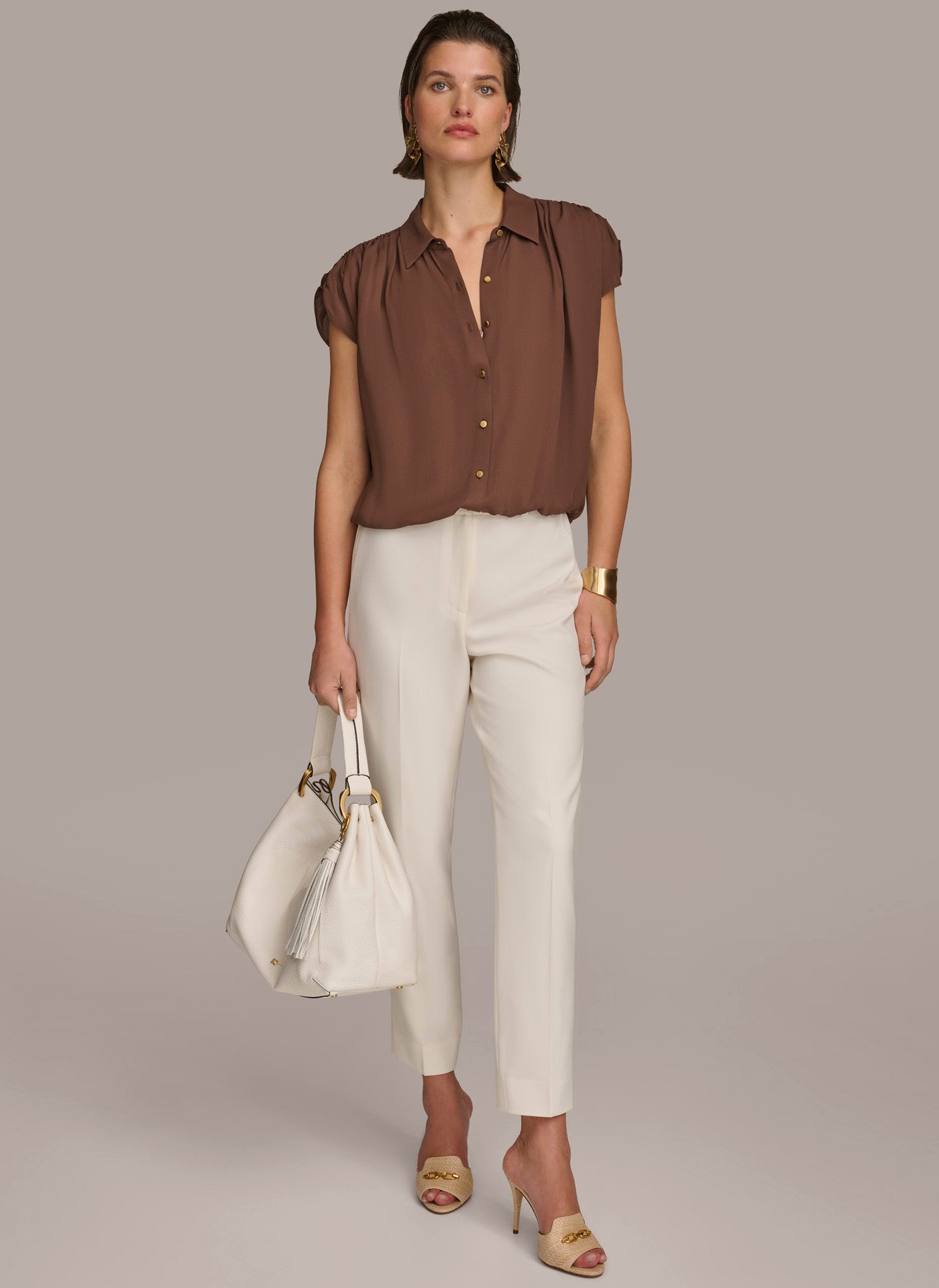 ELASTIC HEM BLOUSE VIEW 3 ELASTIC HEM BLOUSE VIEW 3