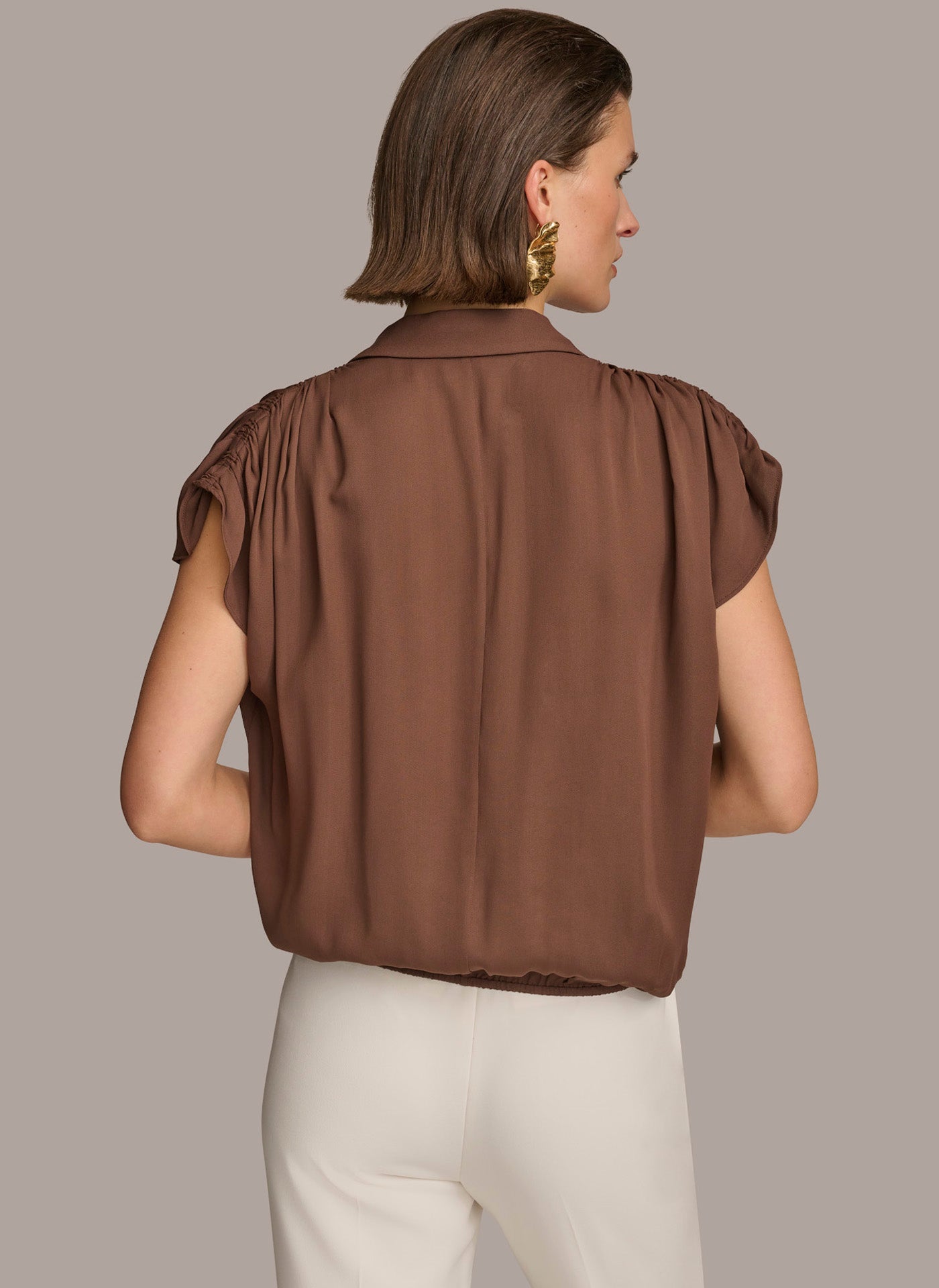 ELASTIC HEM BLOUSE | View 2 | Summer Collection ELASTIC HEM BLOUSE | View 2 | Summer Collection