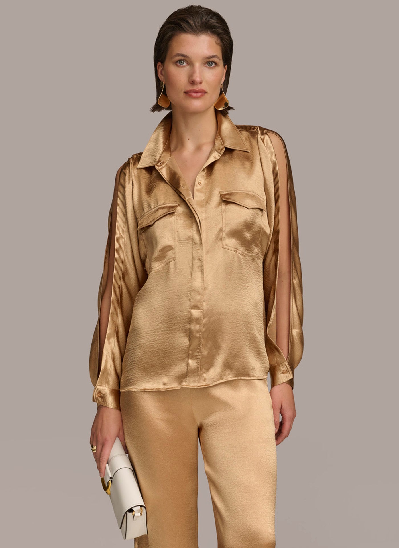 COLD SHOULDER COLLARED BUTTON DOWN | View 1 | Summer Collection COLD SHOULDER COLLARED BUTTON DOWN | View 1 | Summer Collection