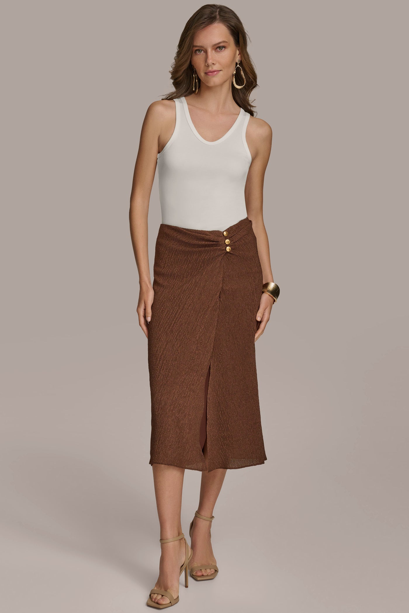 MIDI SKIRT WITH FRONT SLIT VIEW 3 | Sale Skirts MIDI SKIRT WITH FRONT SLIT VIEW 3 | Sale Skirts