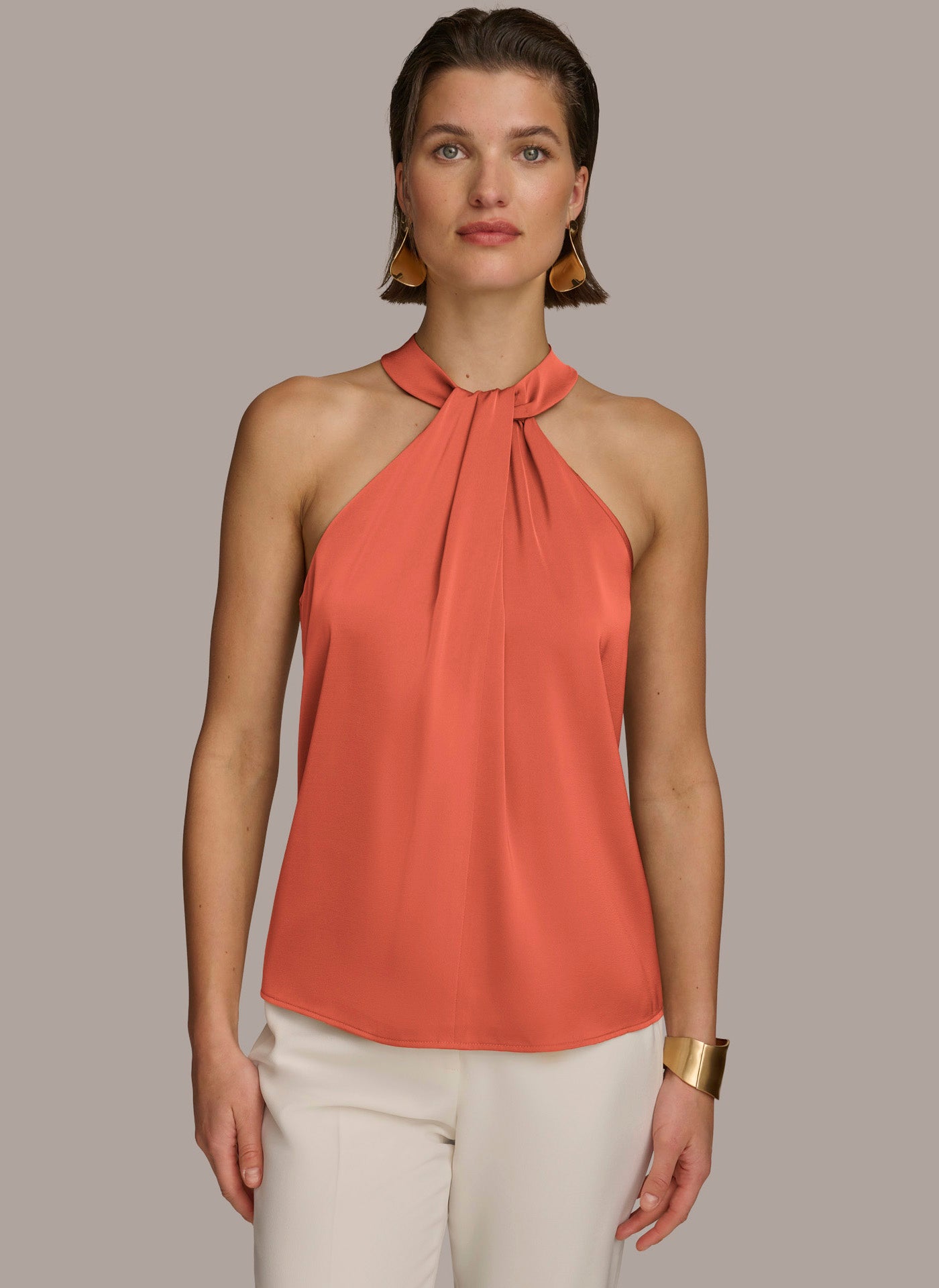 TWIST NECK HALTER TOP | View 1 | Sale Tops and Sweaters TWIST NECK HALTER TOP | View 1 | Sale Tops and Sweaters